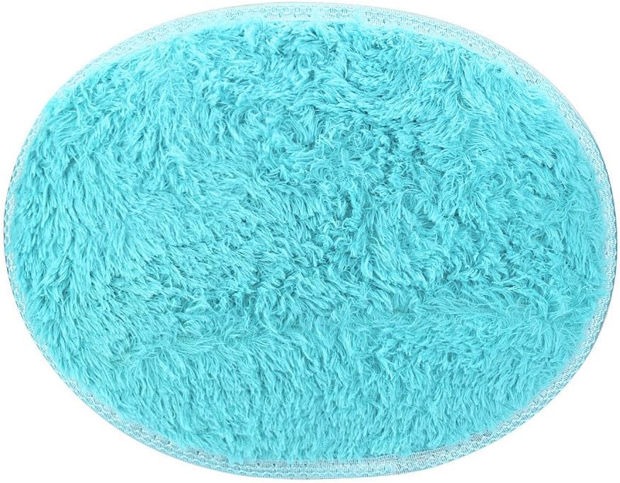 Scceatti Alfombras de baño mullidas, alfombras de baño azules, alfombra de ducha súper suave, alfombra de área lanuda para el hogar, dormitorio,