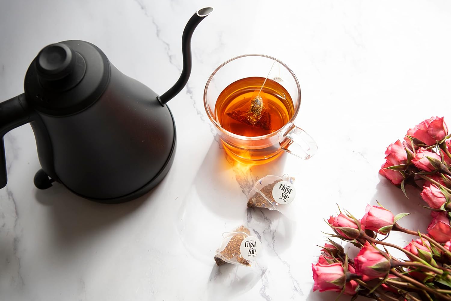 Rooibos de crema de naranja, bolsas de té, vainilla y naranja, sin cafeína, antioxidantes, té caliente y helado – 16 tazas  The Spice Hut, primer