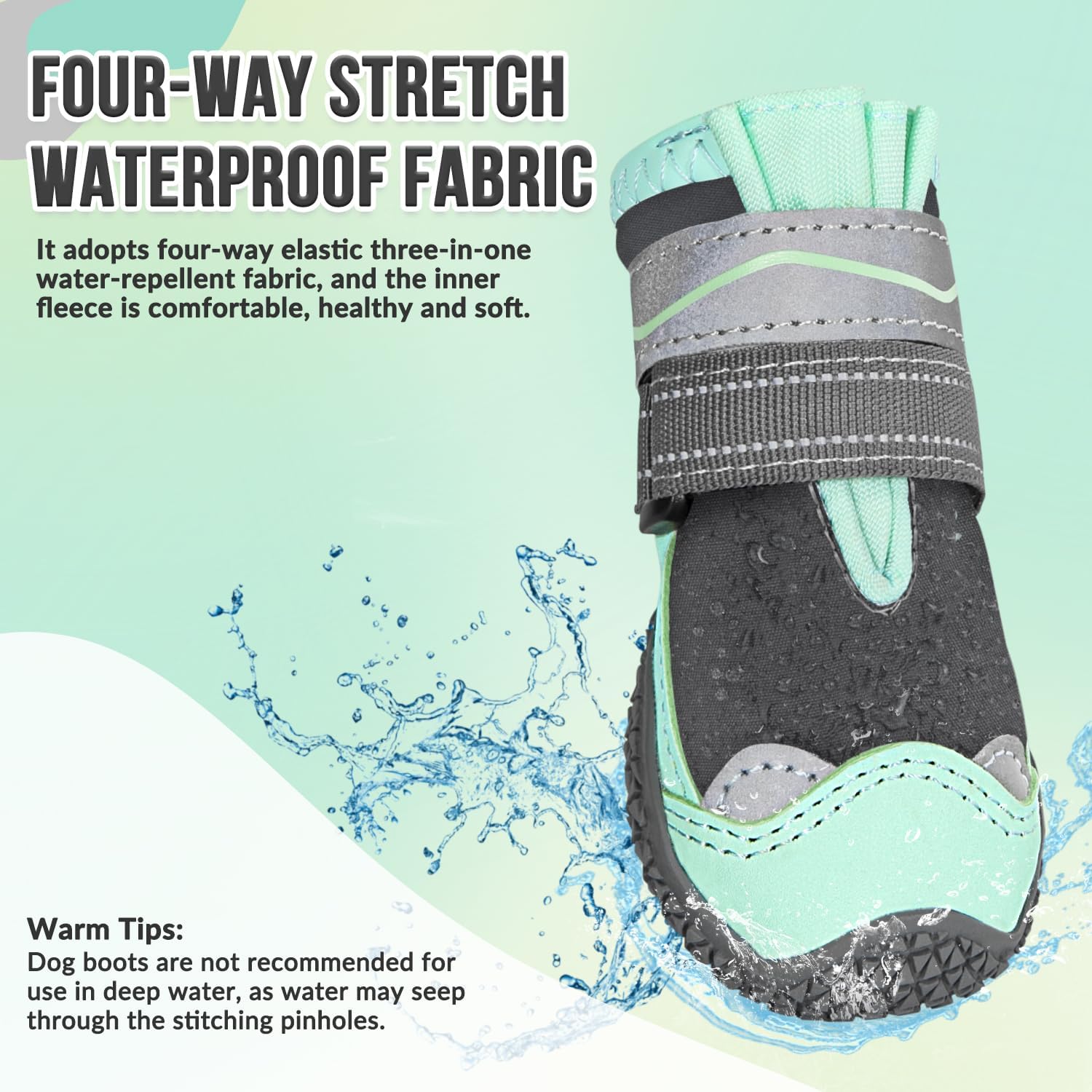 SlowTon Zapatos para perros grandes, pequeños y medianos, botas impermeables para pavimento caliente de verano, protector de patas para caminar al
