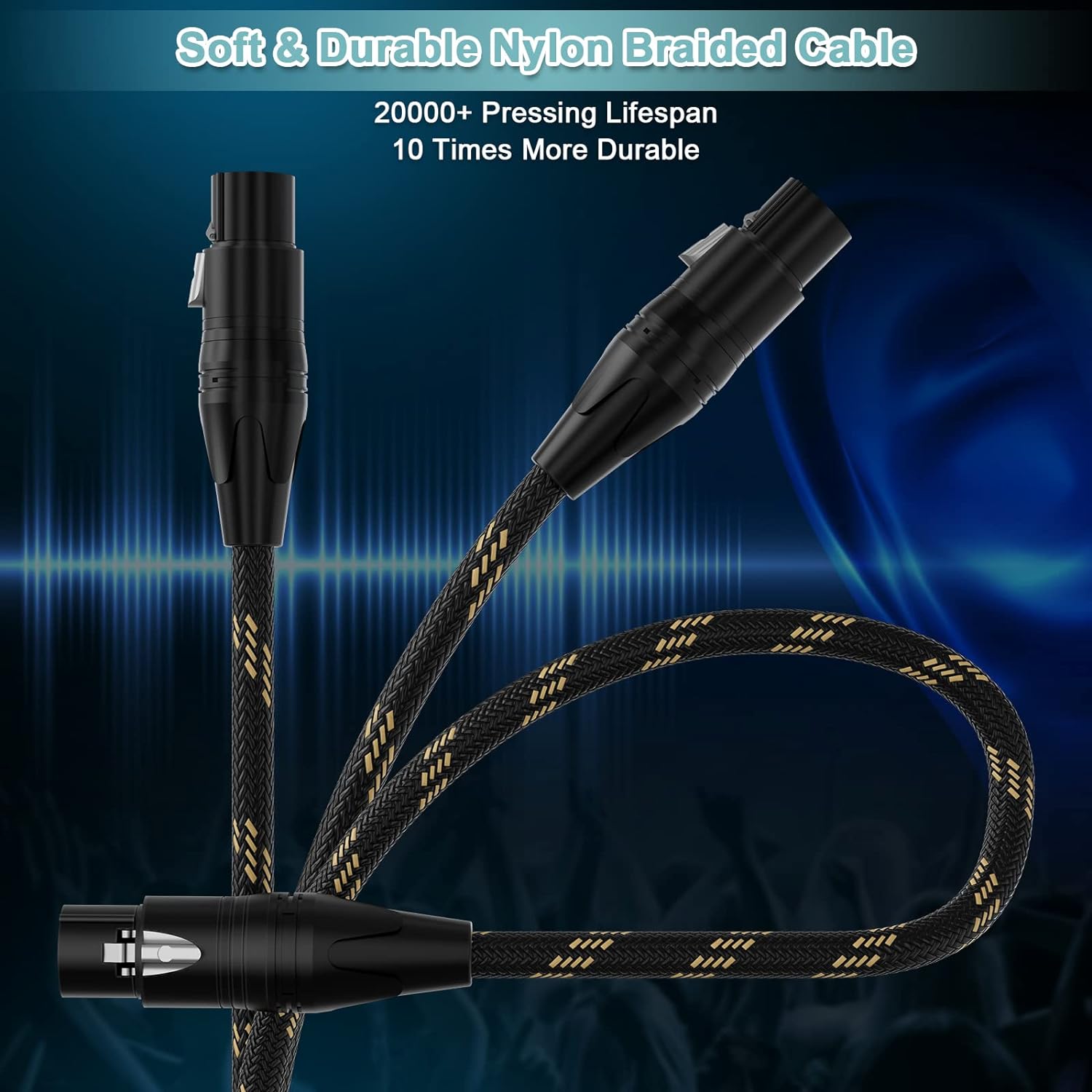 Cable XLR a 14 de 15 pies, paquete de 2 unidades, cable TRS XLR de 14 de pulgada a XLR TRS, BEZOKABLE Adaptador XLR equilibrado hembra a 14, cable