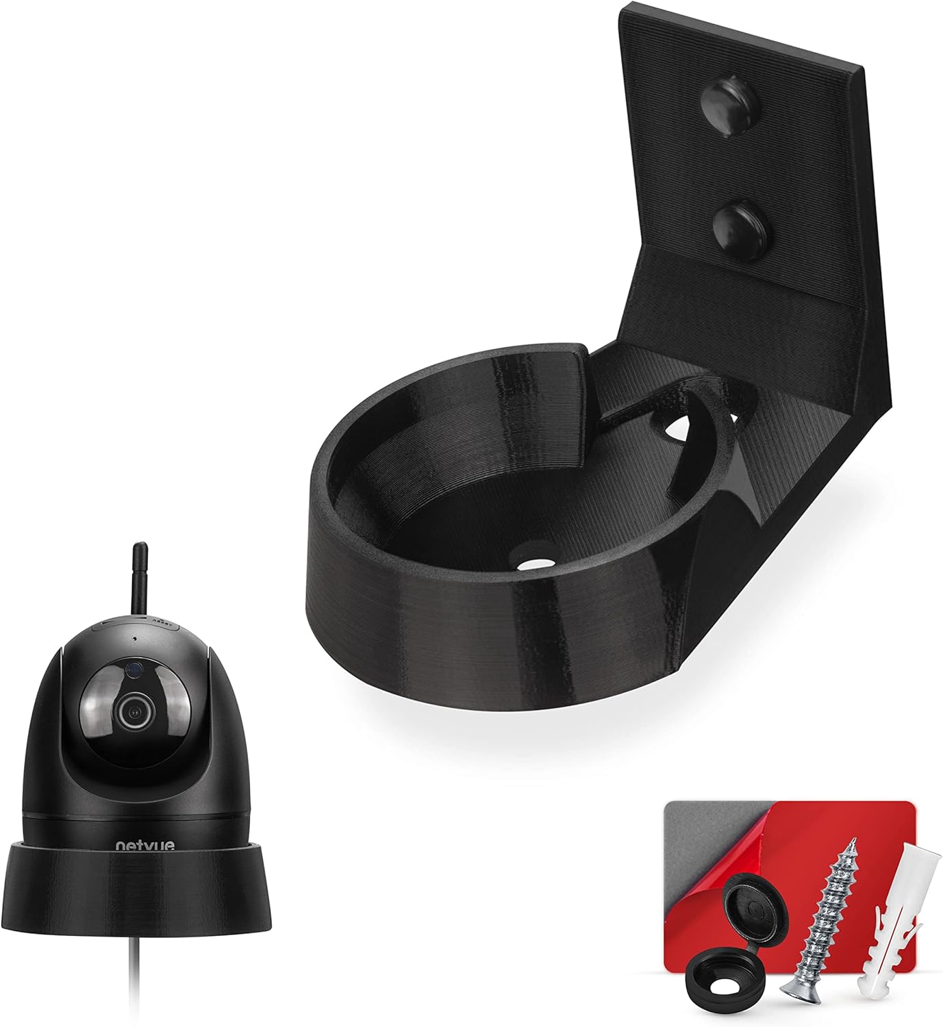 Soporte de pared compatible con cámara NETVUE NI-3421 para interiores de mascotas y bebés, soporte adhesivo para cámara de seguridad, reduce los