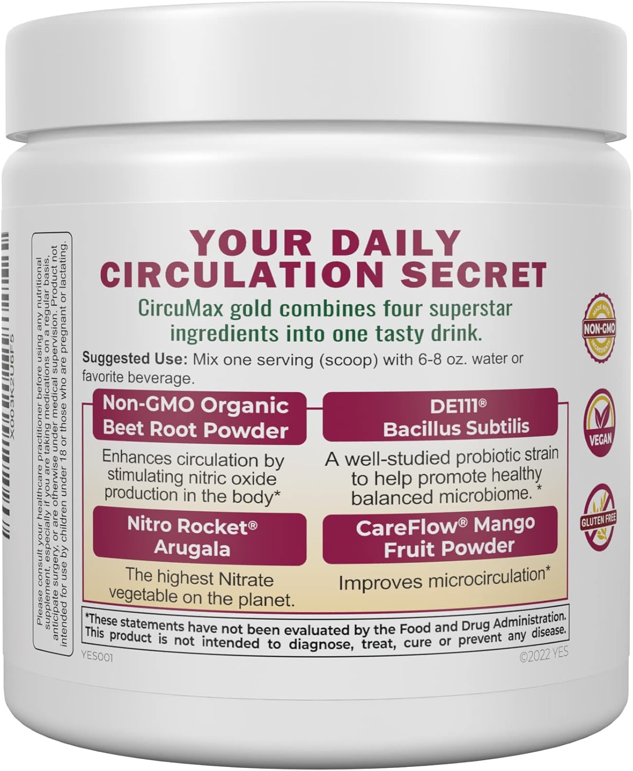 IVL – CircuMax Gold – Suplemento de óxido nítrico en polvo – Remolacha orgánica – Suplemento en polvo de remolacha – Polvo de mango Careflow y Nitro