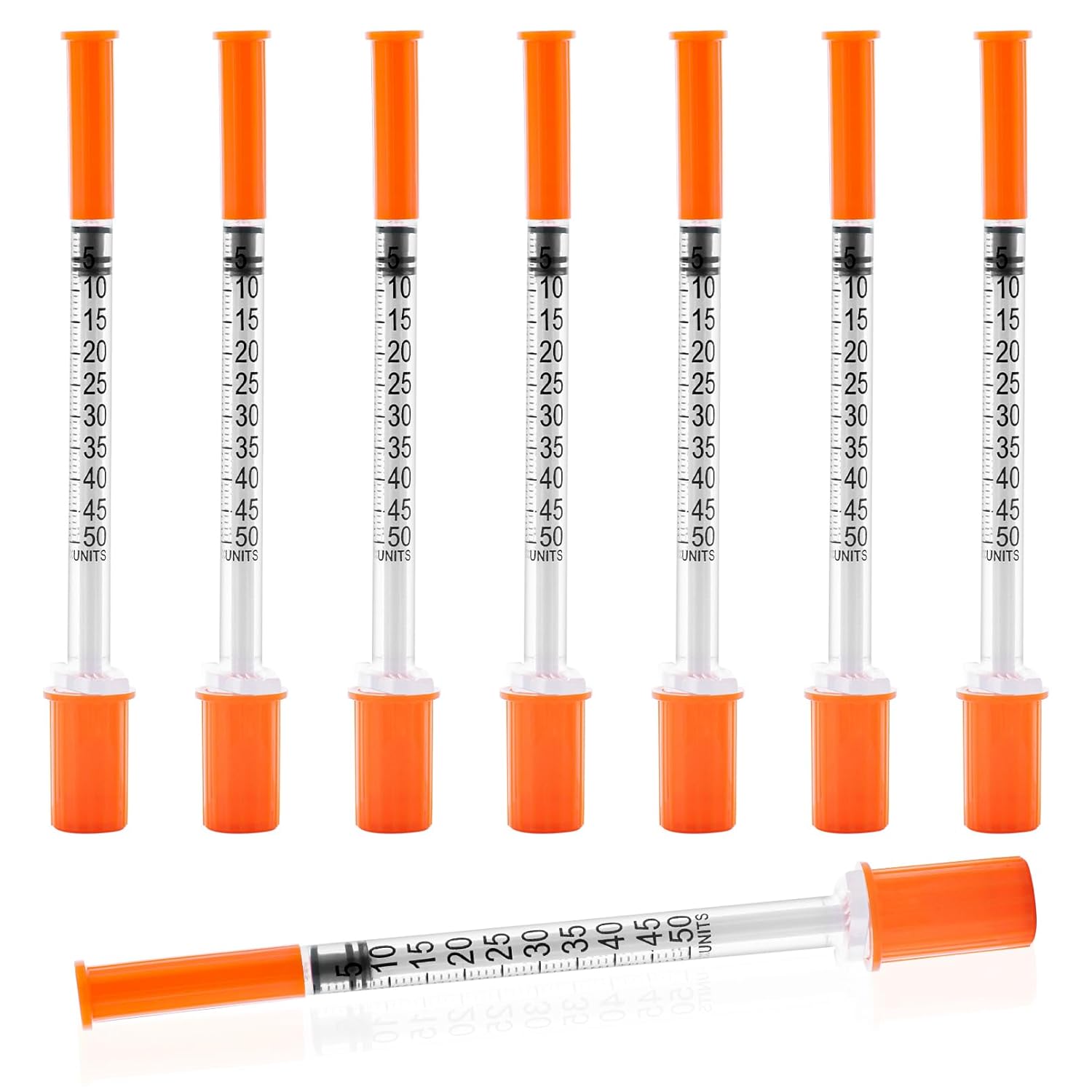 U-100 Jeringa de 10.1 fl oz con aguja, jeringas 31G 516 pulgadas 0.315 in 12 cc, paquete individual desechable, paquete de 100