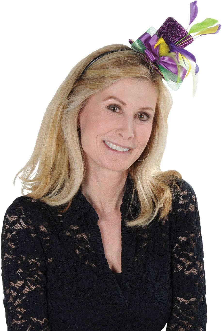 Diadema con sombrero de Mardi Gras, paquete de 2