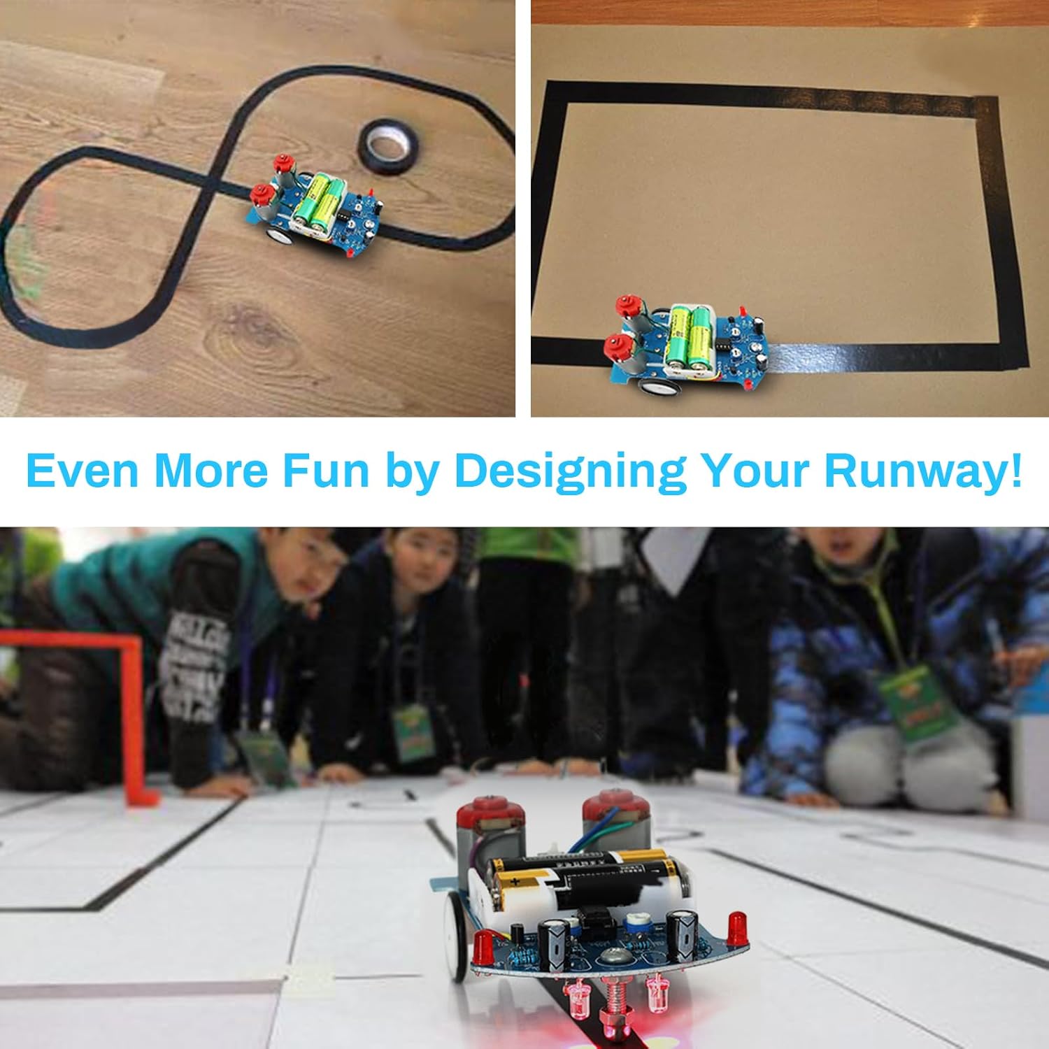 MiOYOOW Práctica de soldadura de aprendizaje electrónico Kit de bricolaje Smart Car TT Motor Soldadura Kits Línea Siguiente Robot Principiantes DIY