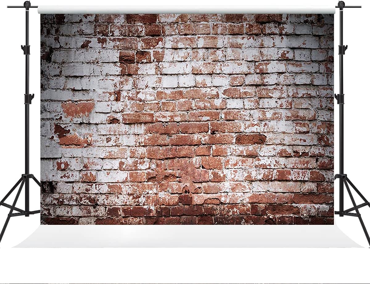 Kate Fondo de fotografía de pared de ladrillo de 7 × 5 pies, fondo de tela de algodón sin costuras, accesorios de estudio