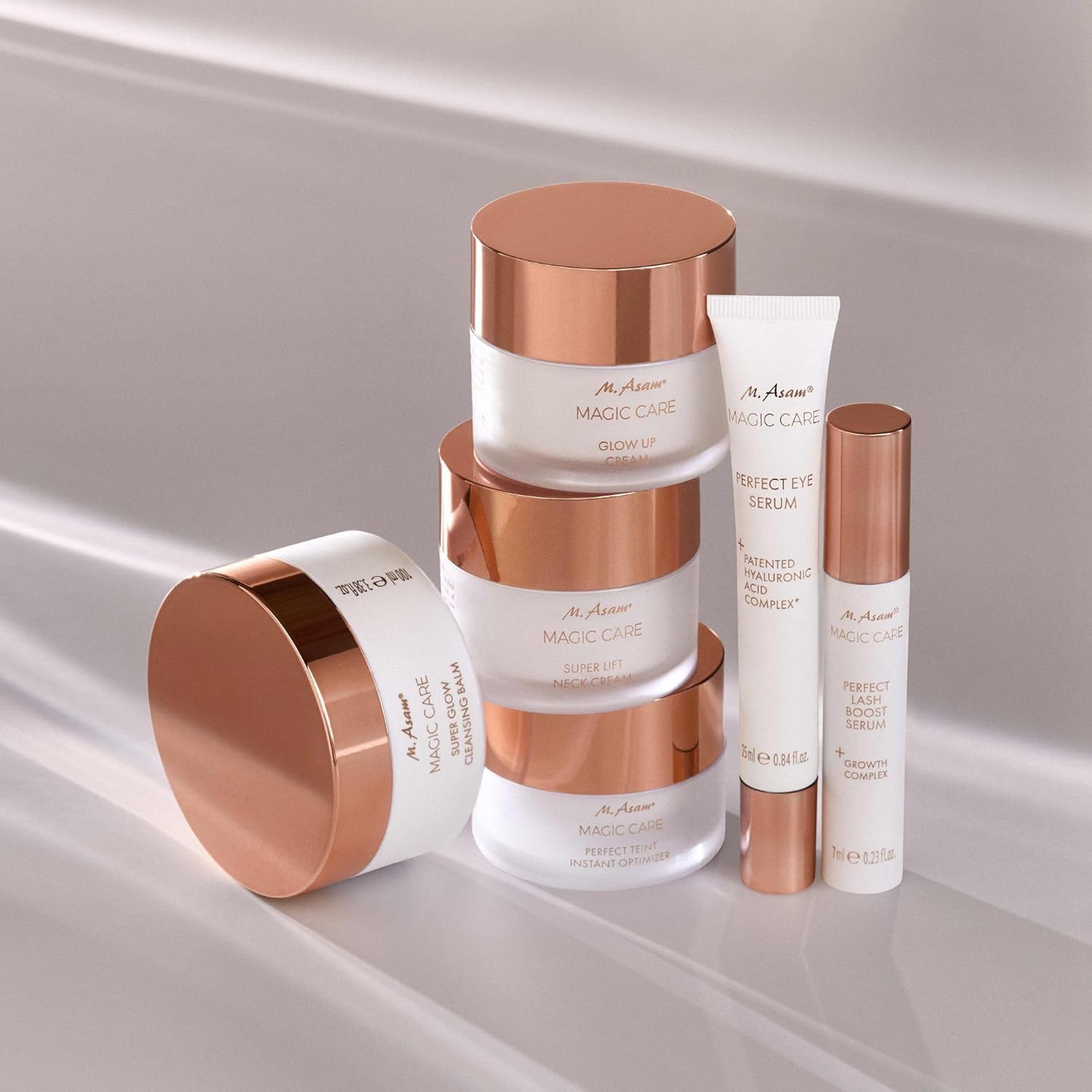 M. Asam Magic Care Perfect Lash Boost Serum – suero de pestañas para pestañas completas y cejas expresivas, estimula los folículos de las pestañas y