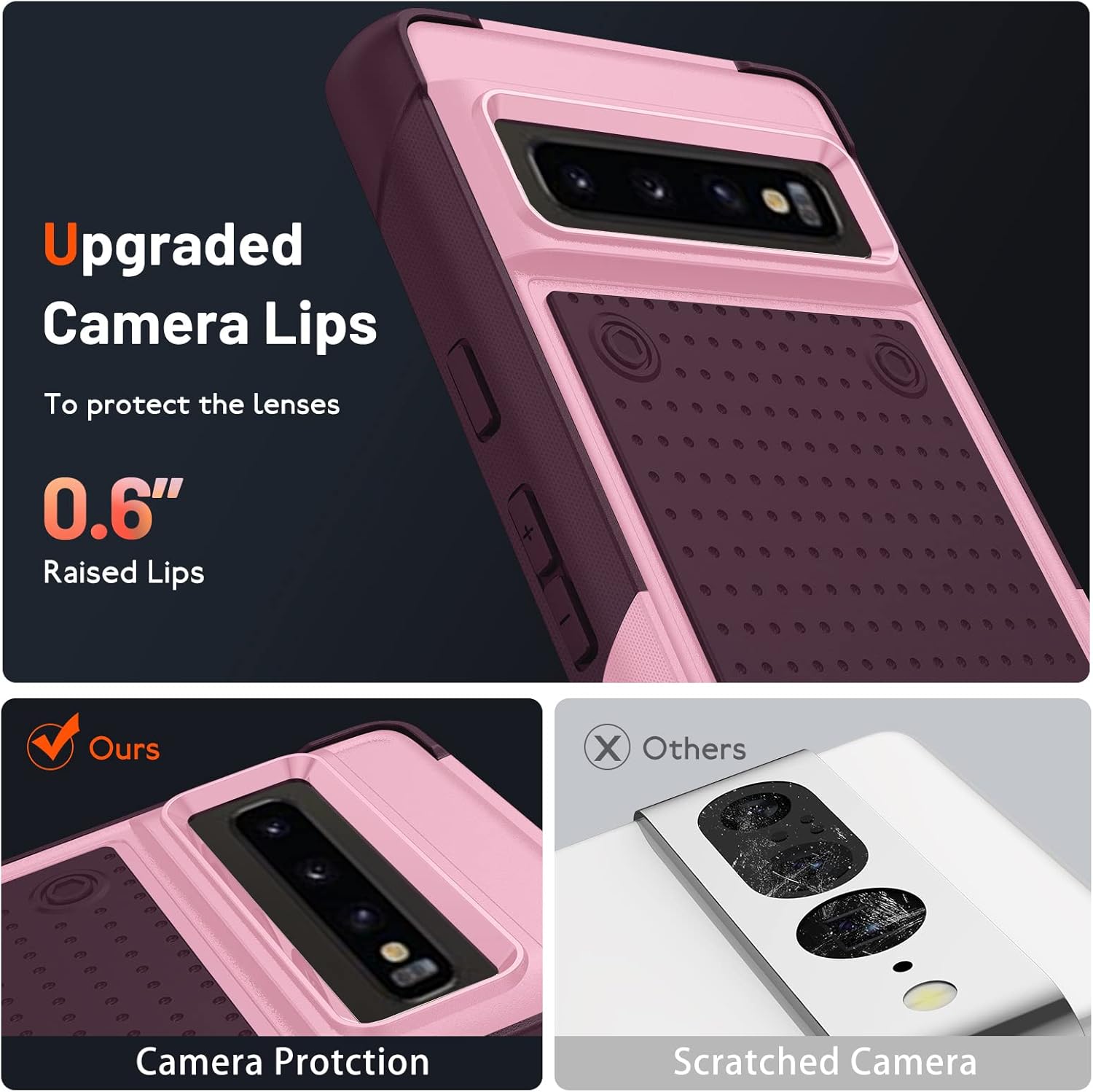 Asuwish Funda protectora para Samsung Galaxy S10 Plus con protector de pantalla de vidrio templado y accesorios de celda, protección resistente de