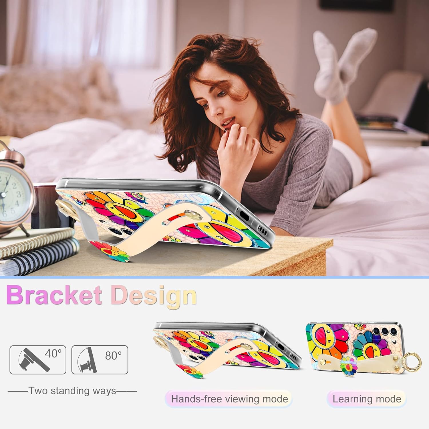 Trendy Fun – Funda para Samsung Galaxy S20 FE con correa para la muñeca para niñas y mujeres, diseño de cordón con diseño divertido Kawaii estético