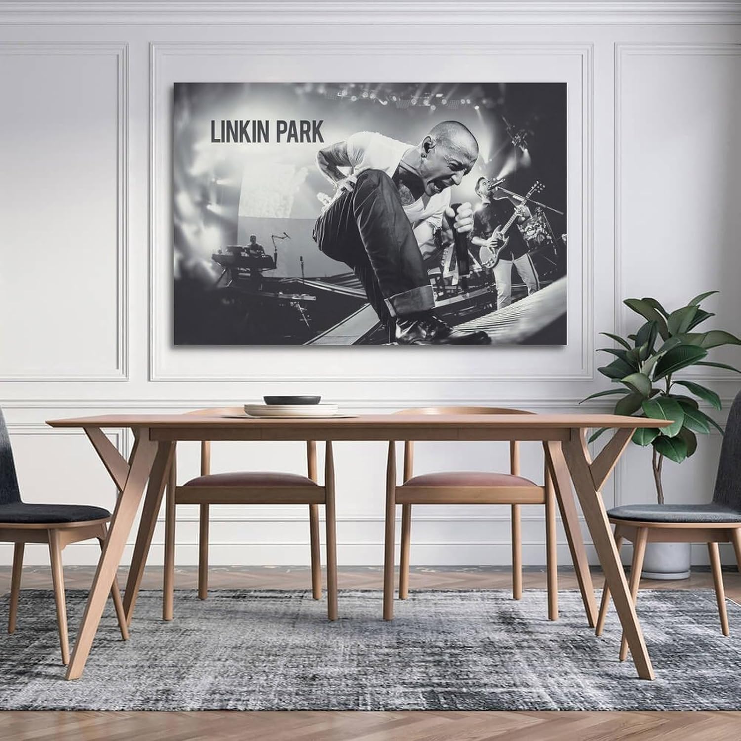 ROCK Music LinKin Park – Póster musical para decoración artística, pintura estética, arte de pared, lienzo para decoración de dormitorio, 16 x 24