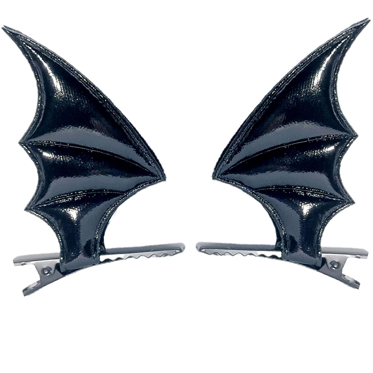 2 accesorios para el pelo de murciélago de Halloween para niños, pinzas para el cabello de alas de murciélago de Halloween, pasadores góticos negros