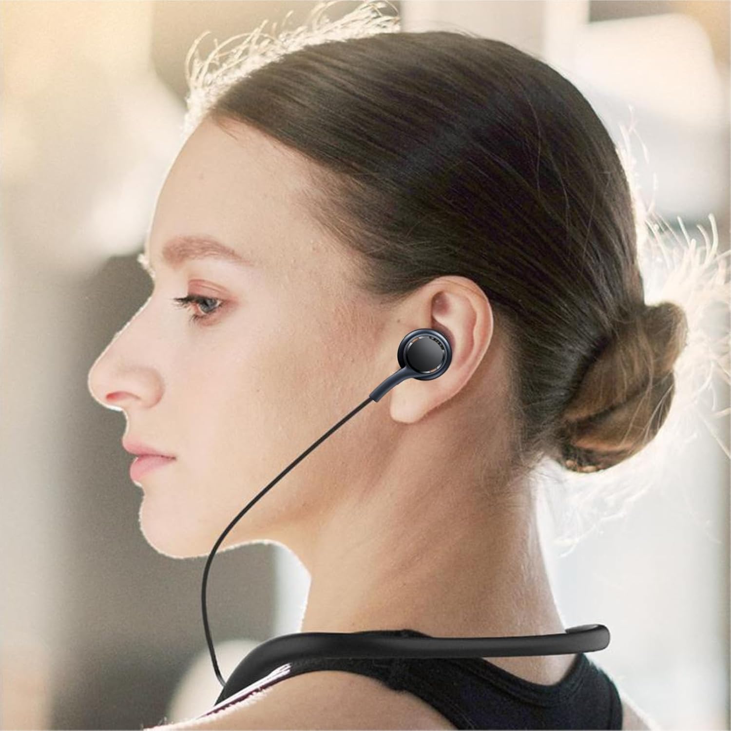 Auriculares Bluetooth deportivos 2023 V5.2 Auriculares inalámbricos Bluetooth con banda para el cuello, 48 horas de tiempo de reproducción continua,