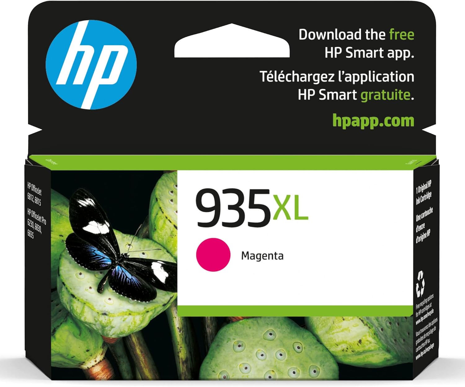 HP Cartucho de tinta magenta de alto rendimiento 935XL  Funciona con HP OfficeJet 6810 OfficeJet Pro 6230, serie 6830  C2P25AN