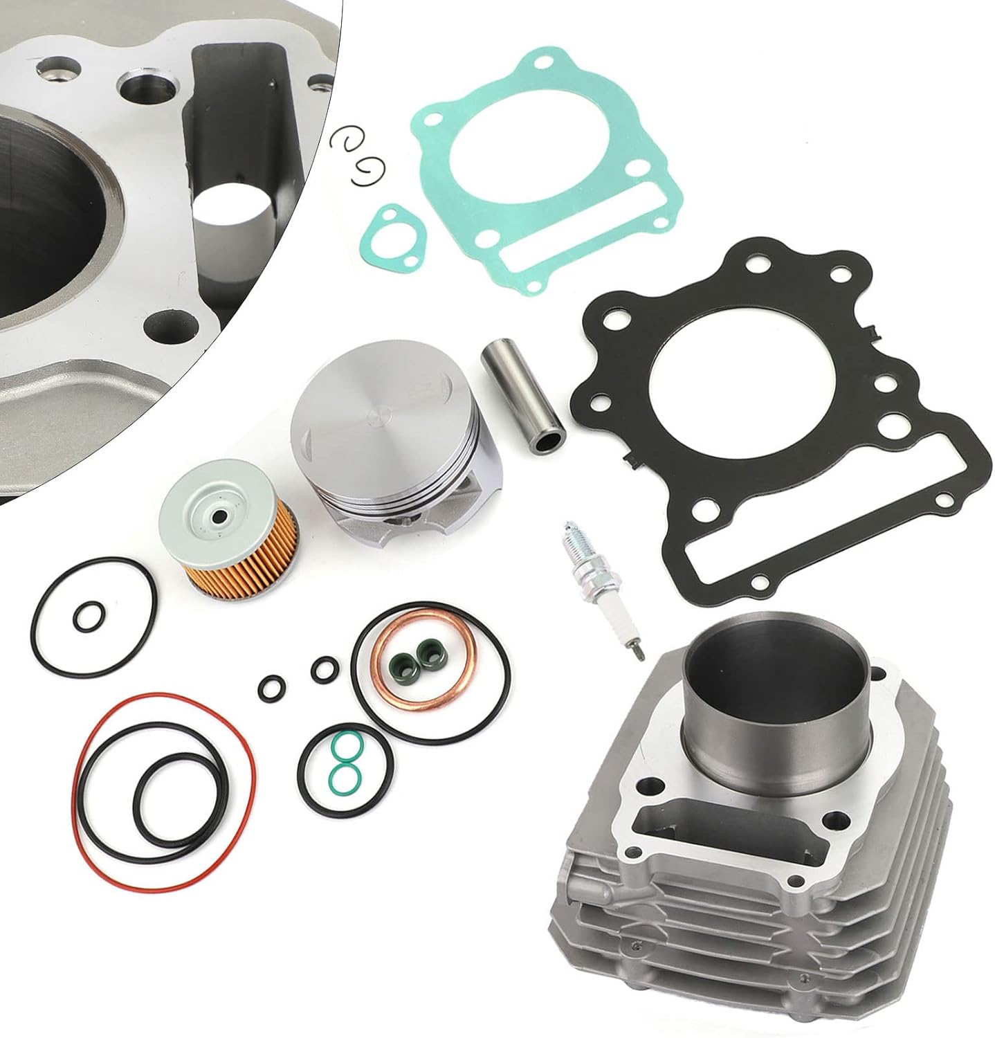 Kit de pistón de cilindro de 2.913 in, kit de reconstrucción de extremo superior del cilindro y anillo de pistón para Honda FourTrax 300 TRX300 2×4