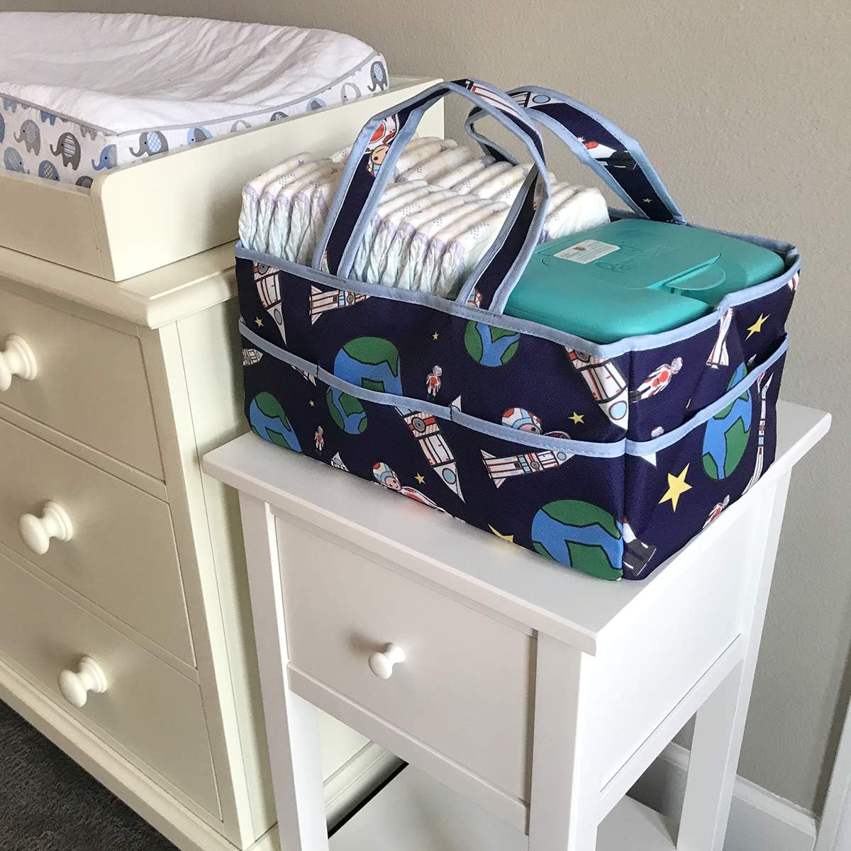 Organizador de pañales para bebés, contenedor de almacenamiento para niños y niñas, organizador de viaje en automóvil, insertos extraíbles para