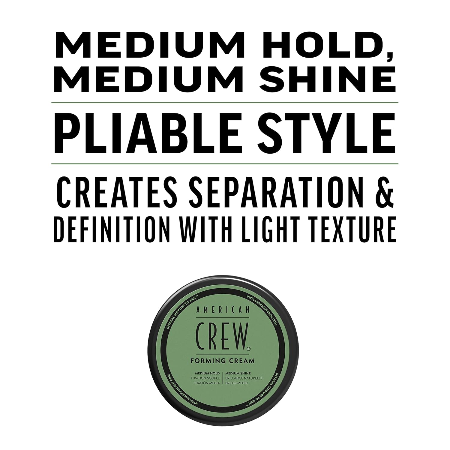 AMERICAN CREW Crema formadora de cabello para hombre, gel para el cabello con sujeción media y brillo medio, tamaño de viaje, juego de regalo dúo