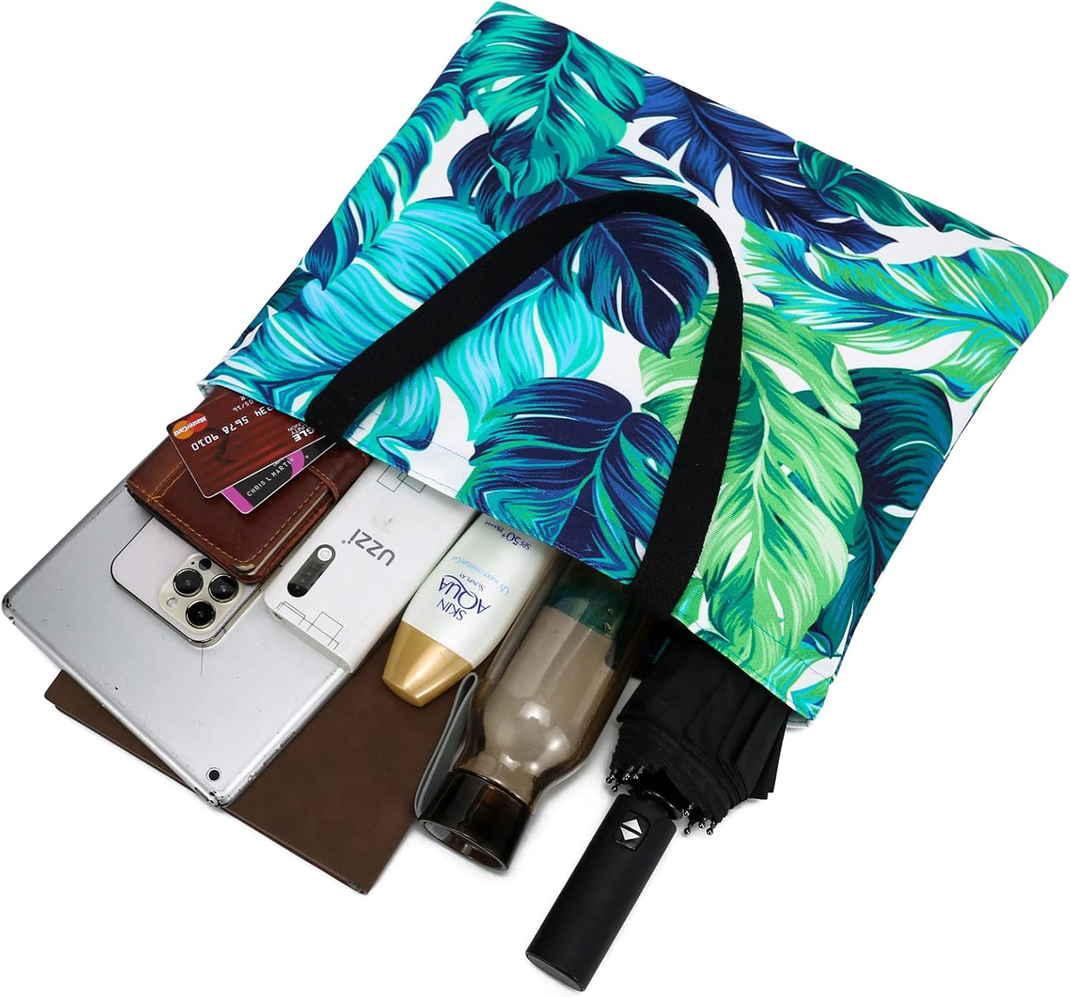 Baocool Bolsas de lona, 2 bolsas de lona reutilizables multiusos para bolsas de comestibles, bolsas de compras, bolsas de playa