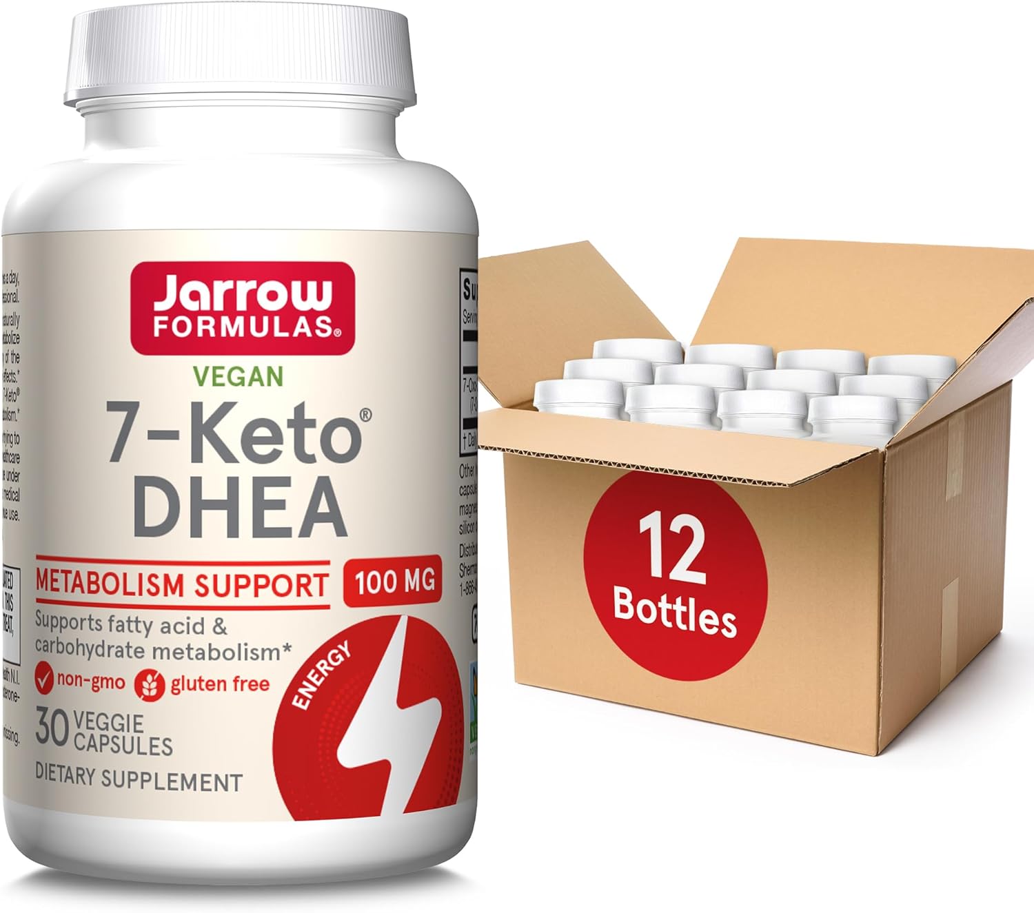 Jarrow Formulas 7-Keto DHEA 100 mg – Metabolito natural – Suplemento dietético apoya la salud general, ayuda a promover un envejecimiento saludable