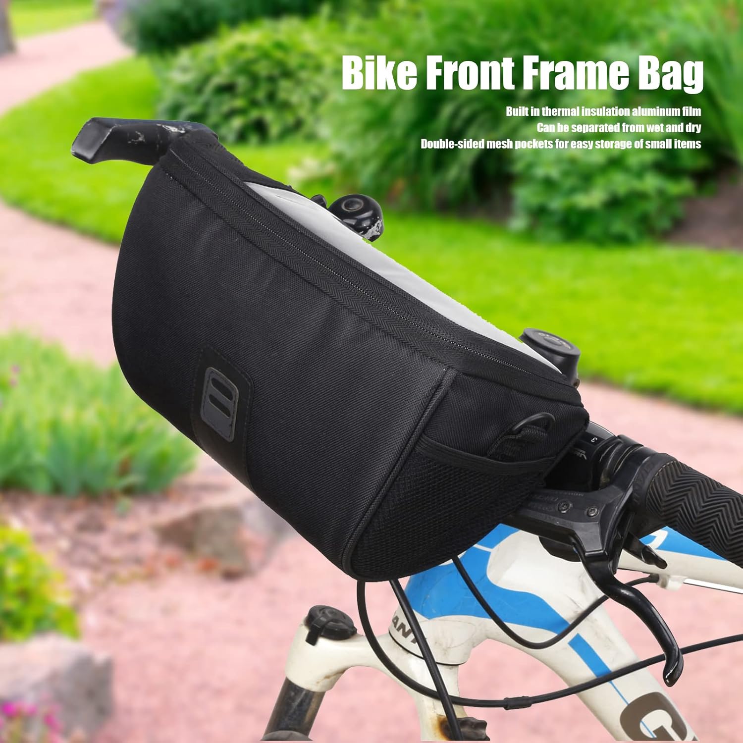 Bolsa de manillar de bicicleta, impermeable, multifuncional, para manubrio de bicicleta, funda para teléfono de bicicleta, bolsa de almacenamiento