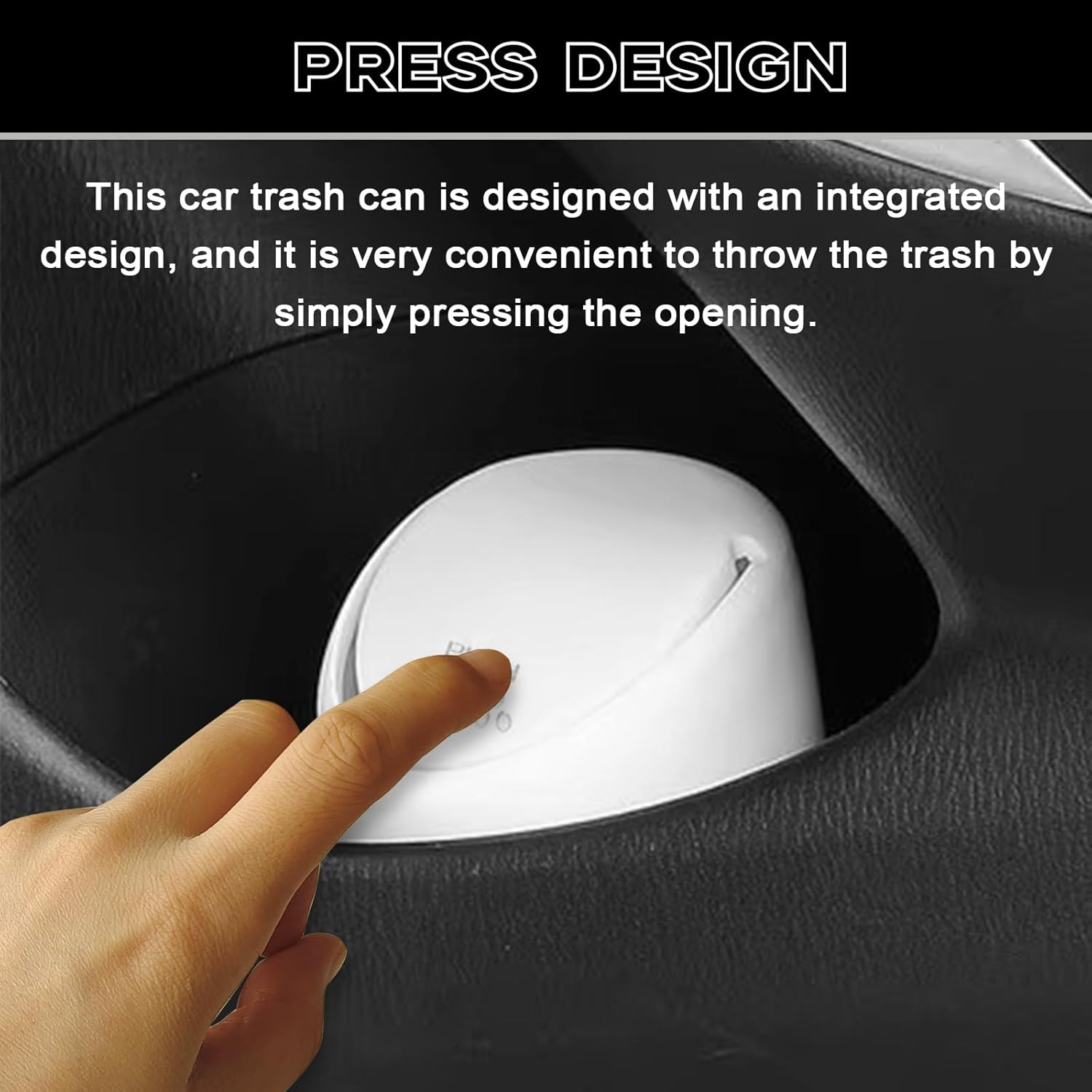 Bote de basura para automóvil con tapa, mini contenedor de basura de silicona para automóvil, taza de basura para puerta lateral, se adapta a la