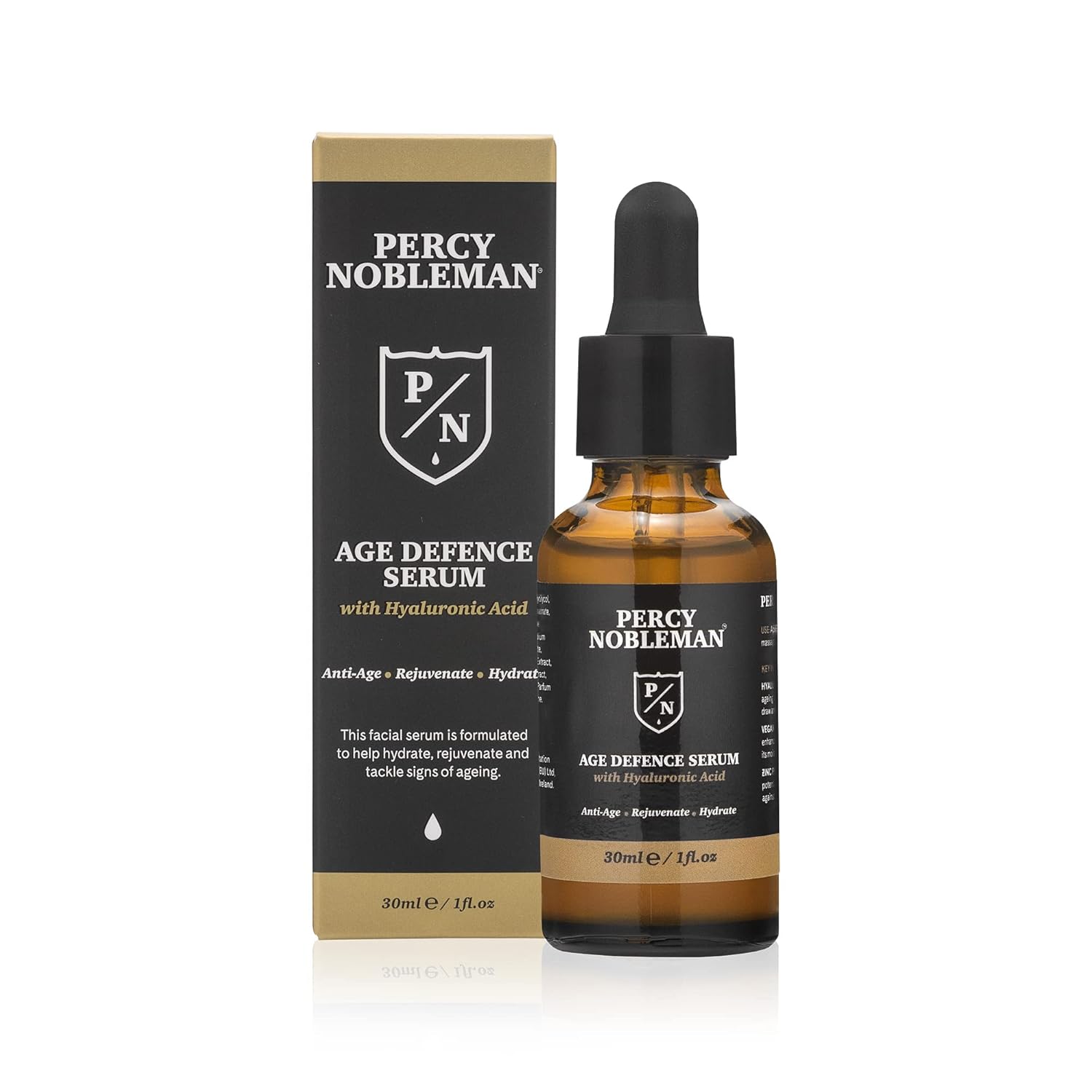 Suero Age Defence con ácido hialurónico, un suero facial con una fórmula rica en vitaminas para ayudar a combatir los signos del envejecimiento, 1.0
