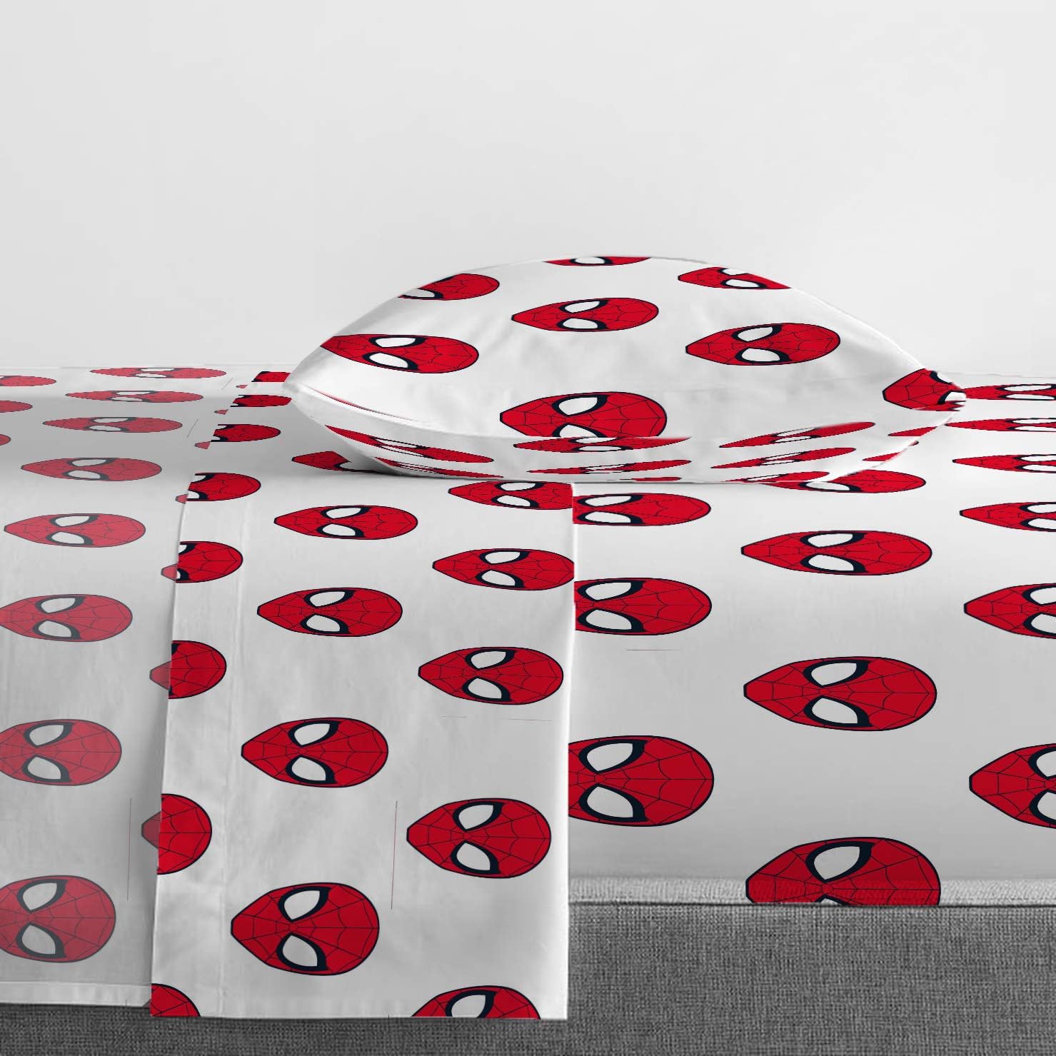 Jay Franco, Marvel Spiderman Spidey Daze – Juego para habitación 6 piezas juego de cama tamaño twin y cortinas de microfibra supersuave resistente a