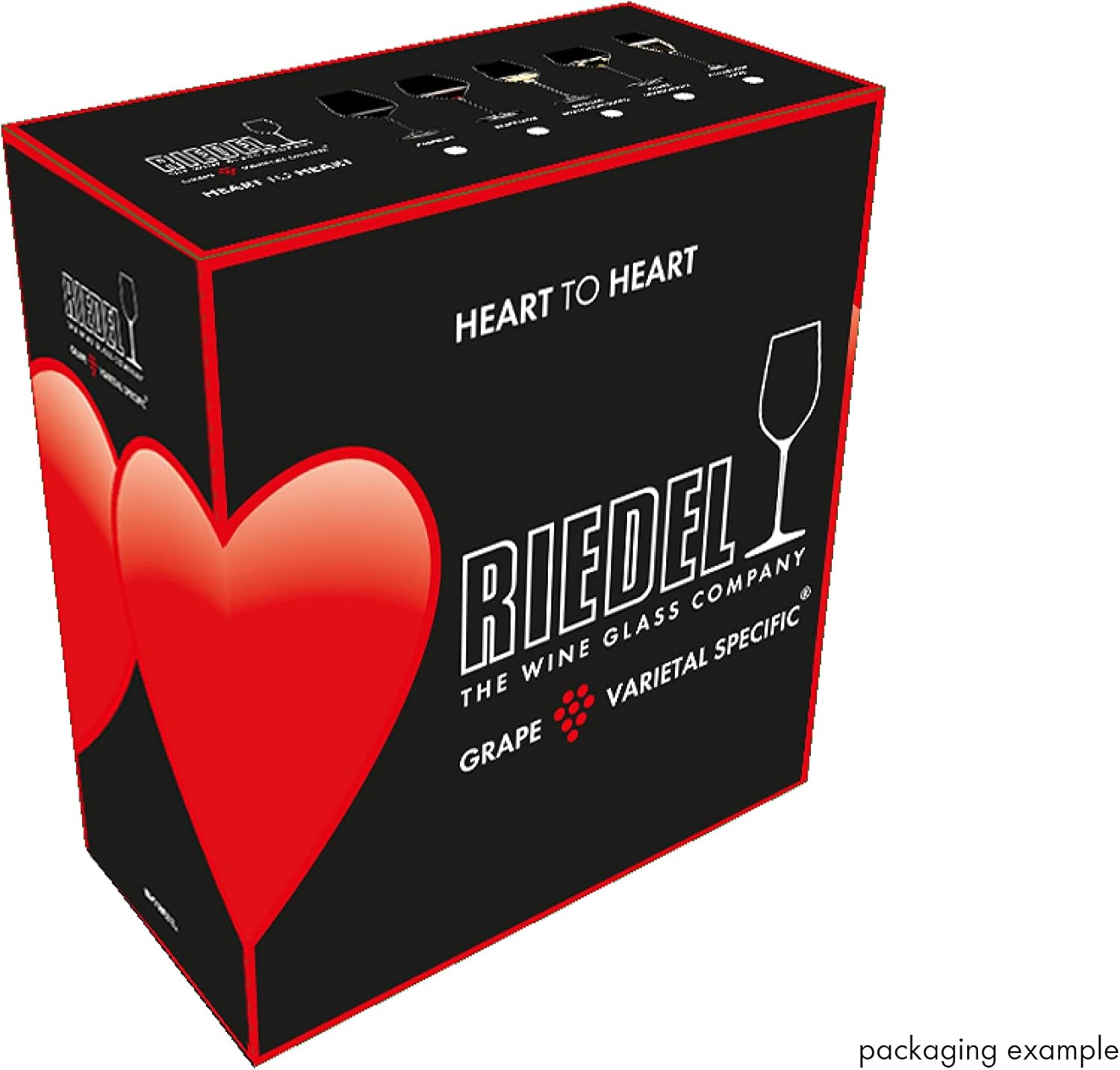 Riedel Vasos Riesling Heart to Heart, juego de 2, transparentes, 16.25 onzas –