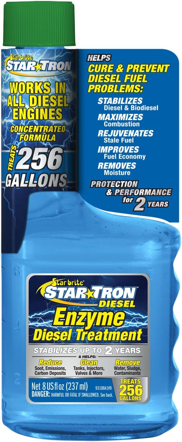 Star Tron Super Concentrated Diesel Formula – Estabiliza y rejuvenece el diesel, el biodiesel y toda la gasolina regular, 1 onza trata 32 galones