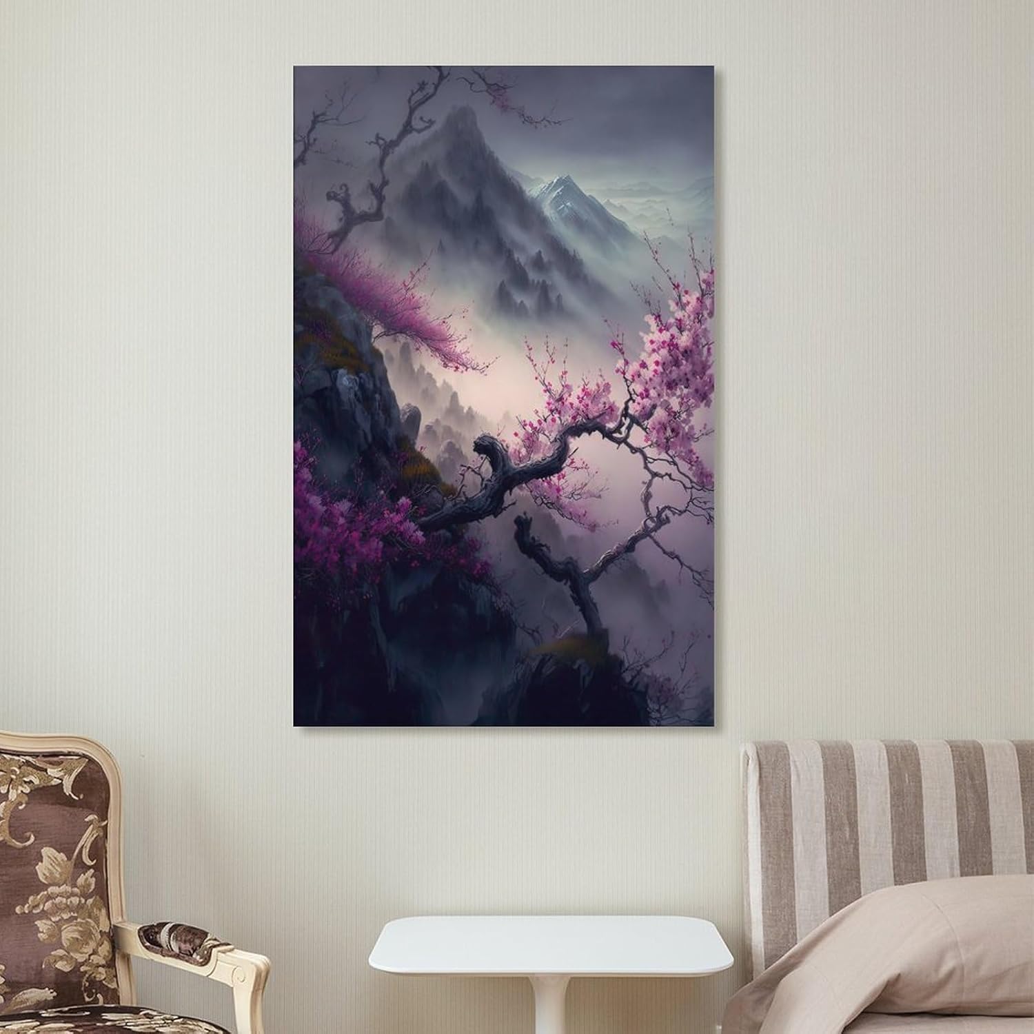 Aimery Lienzo artístico de flor de cerezo para pared, pósteres de regalo, pintura para dormitorio, decoración del hogar, imágenes colgantes sin