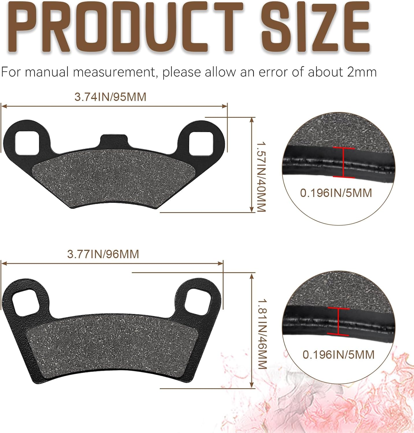 SOLLON Pastillas de freno delanteras y traseras para Polaris RZR 800 2008-2014 RZR S 800 RZR 800S 2009-2014 RZR 570 2012-2015