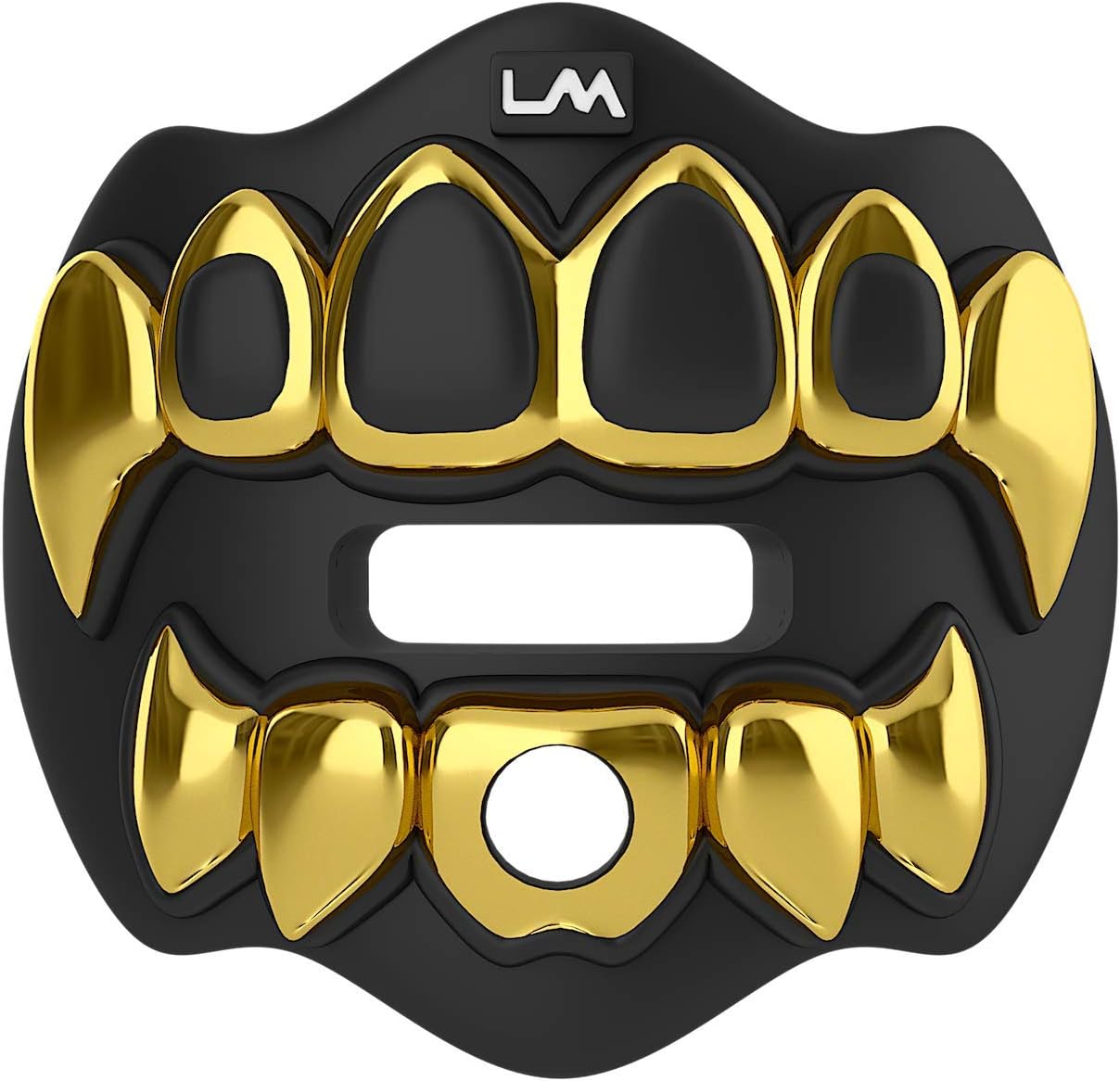 Loudmouth – Protector bucal de fútbol, boquilla de fútbol 3D cromada, se adapta a adultos y jóvenes, accesorios de fútbol (Grillz 3D, cromo