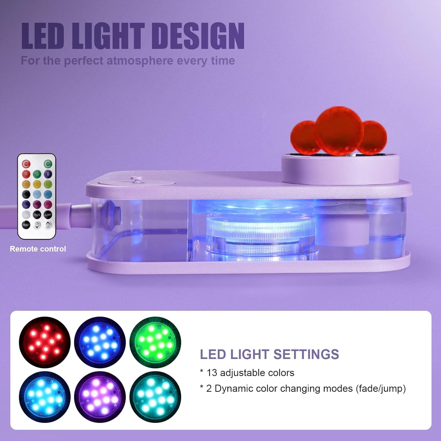 Conjunto de cachimba portátil con base texturizada moderna, 2 tipos de mangos+soporte de cigarrillo de viaje+luz LED remota+accesorios Narguile