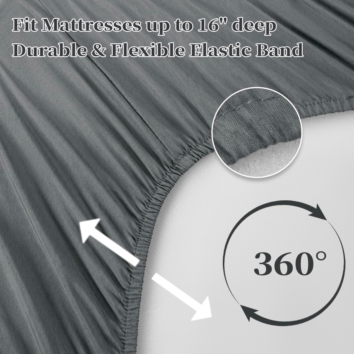Shilucheng Juego de sábanas, sábanas transpirables y refrescantes, sábanas de microfibra suave de 1800 hilos, ropa de cama cómoda con bolsillos de