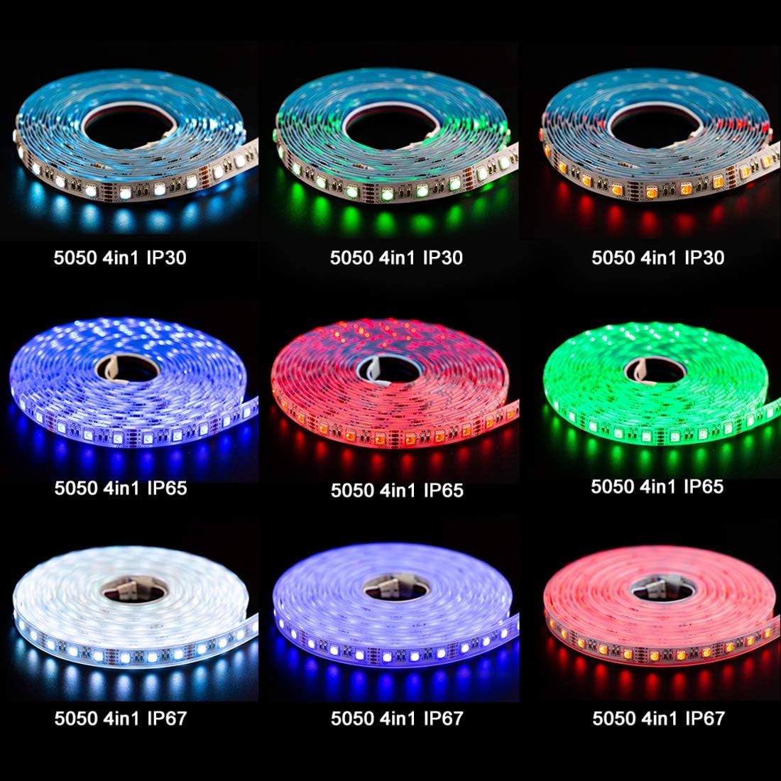 PCB RGBW DC24V Negro PCB Blanco PCB+RGBW DC12V Negro PCB