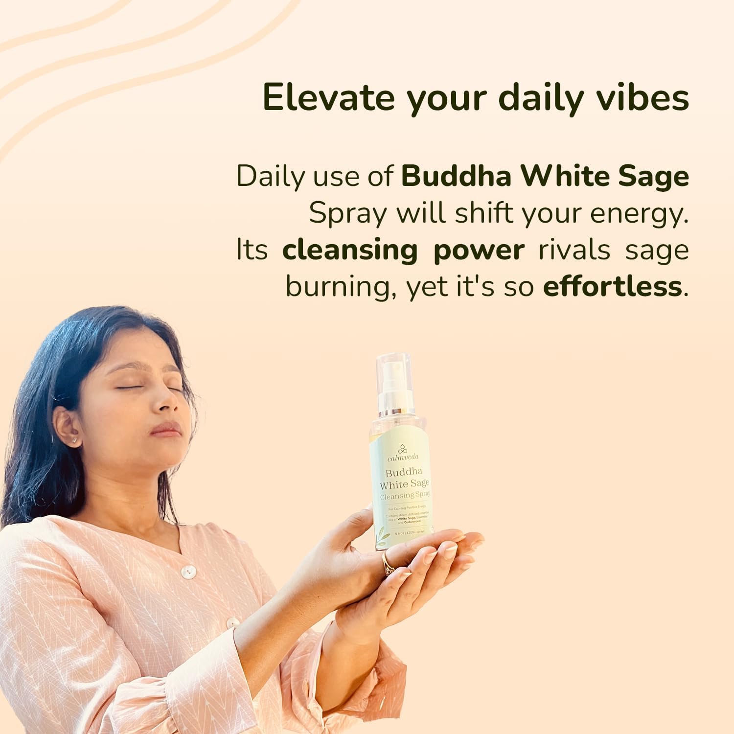 Buddha White Sage Spray Protection  Spray de manchas con agua bendecida por monjes budistas (más de 1200 aerosoles)  Spray de salvia para limpieza