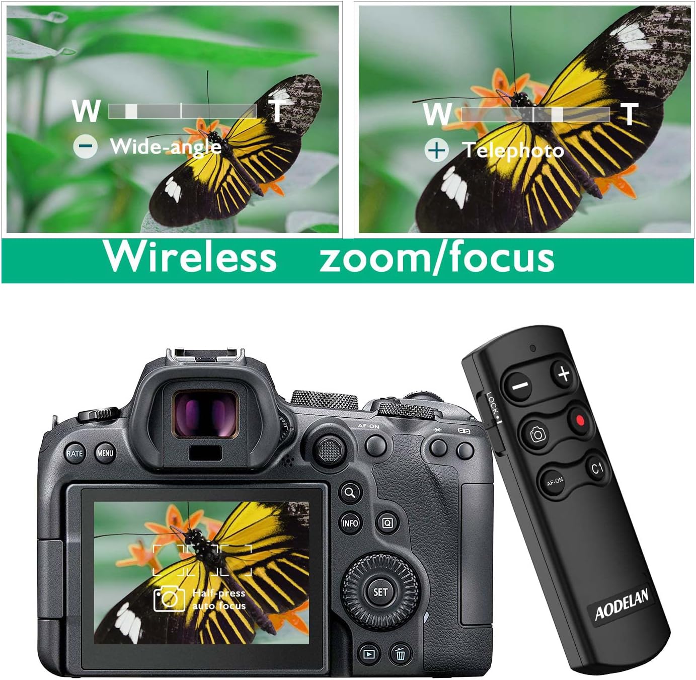 Control remoto inalámbrico de cámara de liberación del obturador para Sony A7 III, A7R III, A6100, A6400, A6600, RX100 VII, RX0 II, A7R IV, A9, A9
