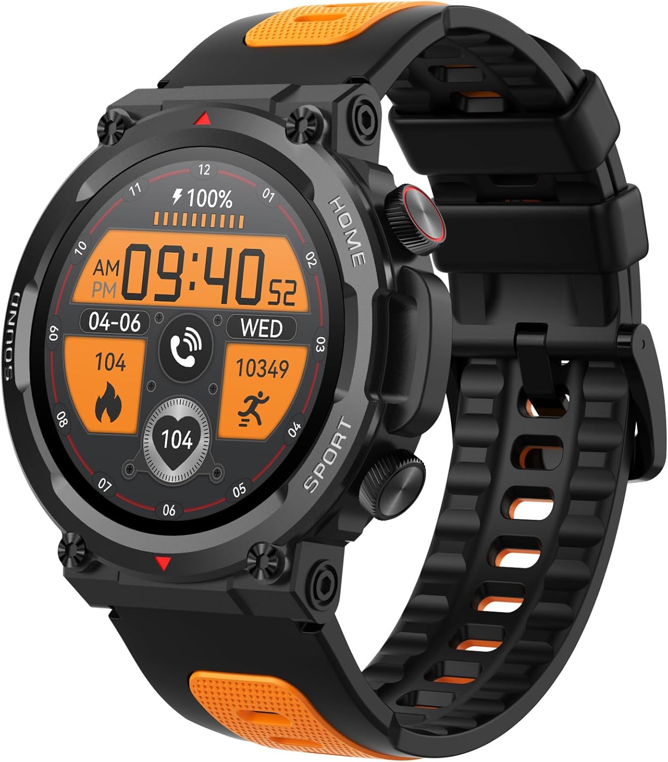 Relojes inteligentes militares para hombres, reloj inteligente táctico, hacerresponder llamadas, frecuencia cardíaca, oxígeno en sangre, monitor de