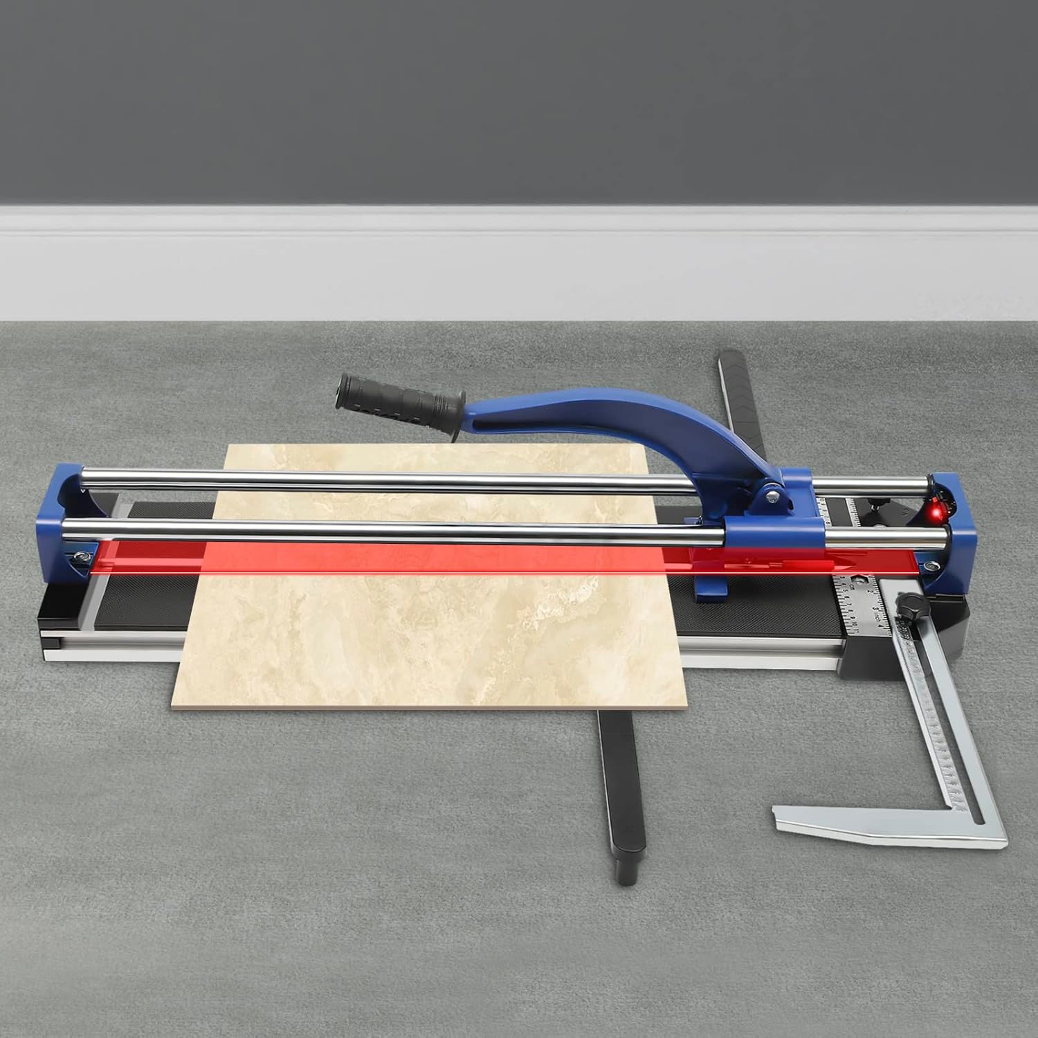 Cortador manual de azulejos de 31 pulgadas con rueda de aleación de tungsteno, grosor de 35 pulgadas, 23.6 pulgadas de ancho, regla de medición