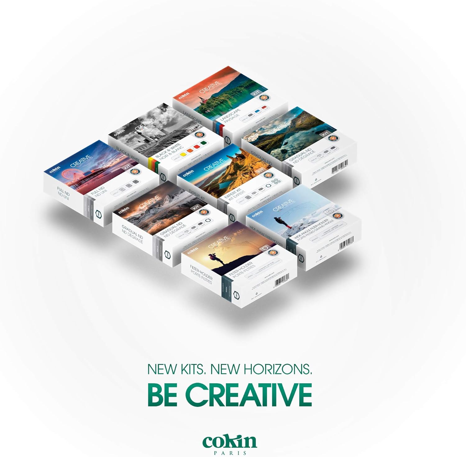Cokin Kit creativo de filtro cuadrado completo ND  Incluye ND2 (1-Stop), ND4 (2-Stop), ND8 (3-Stop) para soporte de la serie M (P)  3.307 in x 3.307