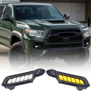 Luces LED diurnas para 2016 2017 2018 2019 2020 2021 2022 2023 Tacoma DRL montaje de faros delanteros faros antiniebla con señales de giro Luces LED diurnas para 2016 2017 2018 2019 2020 2021 2022 2023 Tacoma DRL montaje de faros delanteros faros antiniebla con señales de giro