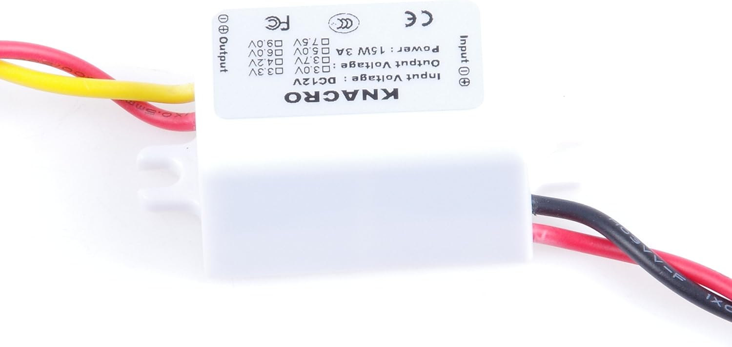 DC 6V 9V 12V 6-22V Paso abajo a DC 3V3A 3V 3A 9W impermeable DC Buck Convertidor Regulador de voltaje 6-22V a 3V 3A Fuente de alimentación de salida