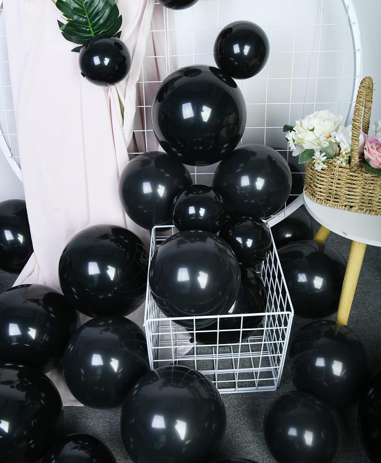 Globos de látex negro globos negros de 139 tamaños diferentes de 5101218 pulgadas, globos para cumpleaños, globos de día de San Valentín, globos de