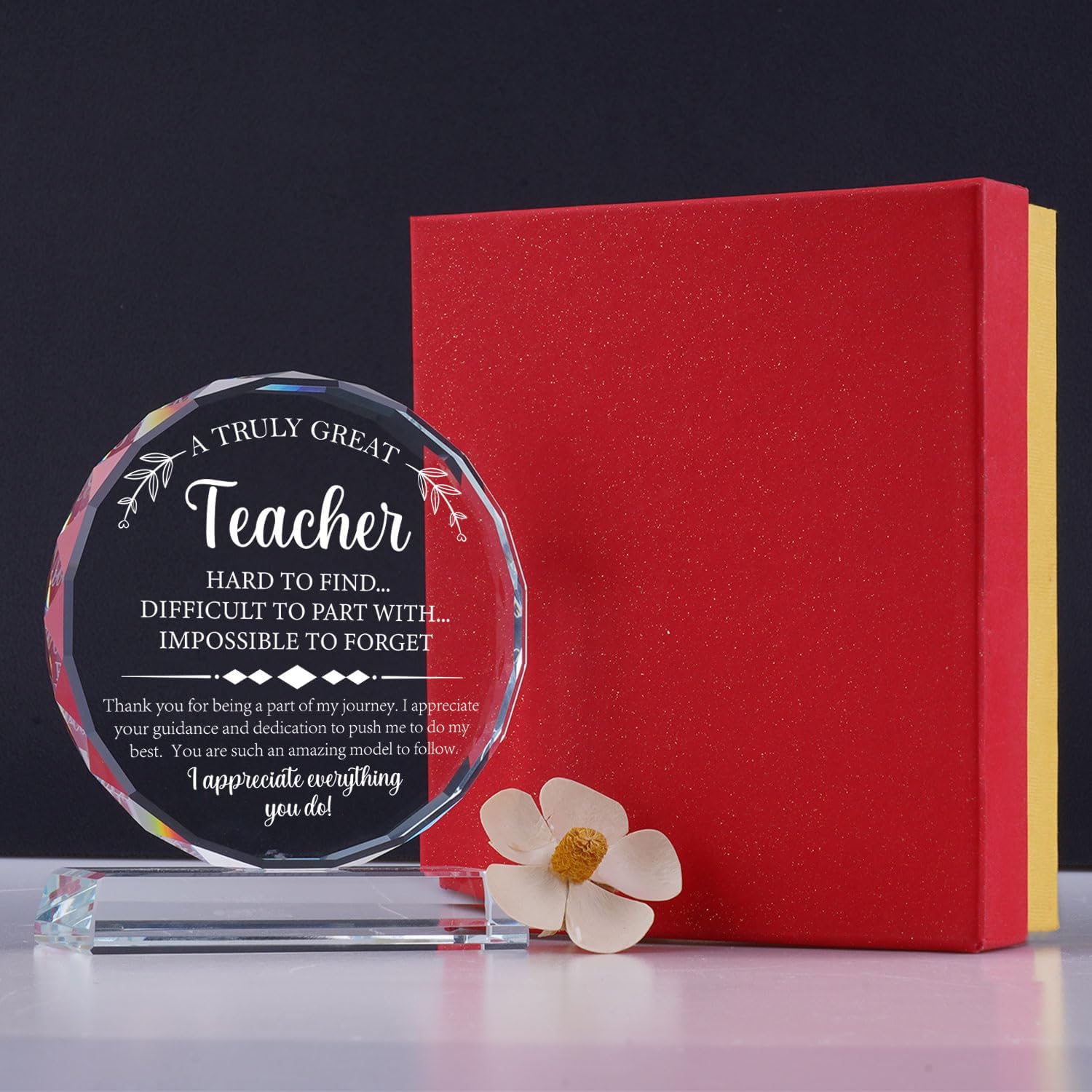 Regalos de agradecimiento para profesores para mujeres y hombres, regalo de agradecimiento de cristal grabado para profesores, los mejores regalos