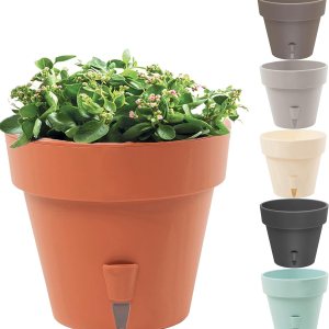 DECOPOTS – Maceta de riego automático – 9.2 pulgadas de diámetro – Interior y exterior con riego inferior e indicador de nivel de agua (9.2 DECOPOTS – Maceta de riego automático – 9.2 pulgadas de diámetro – Interior y exterior con riego inferior e indicador de nivel de agua (9.2