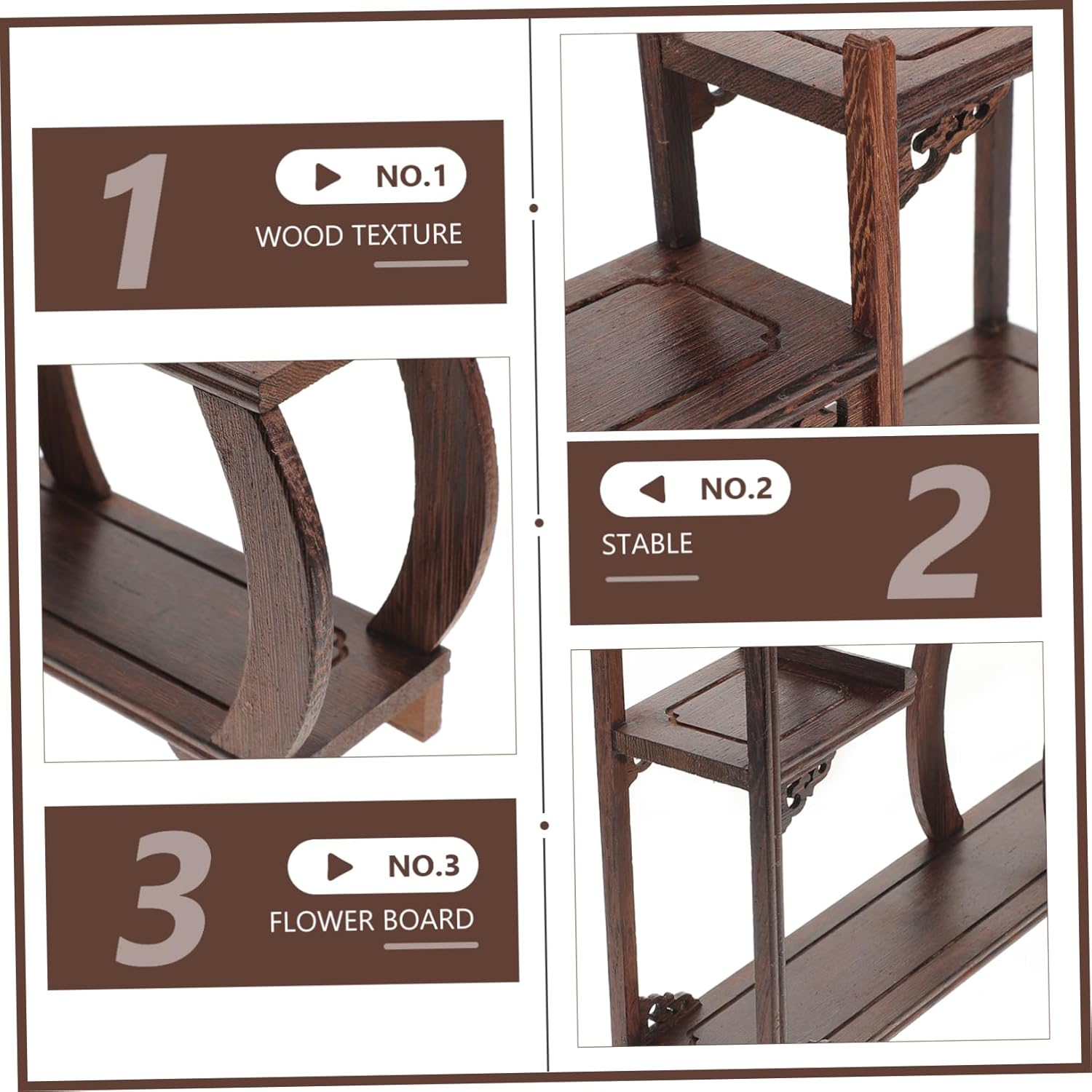 STAHAD Soporte de exhibición de esquina Curio Armarios Art Retro Wall Shelf Corner Display Shelf Armario Estante Estante Estante para Gabinete Curio