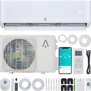 Mini sistema de calefacciónaire acondicionado dividido de 9,000 BTU, inversor de aire acondicionado dividido 23 SEER, enfrÃa habitaciones de hasta Mini sistema de calefacciónaire acondicionado dividido de 9,000 BTU, inversor de aire acondicionado dividido 23 SEER, enfrÃa habitaciones de hasta