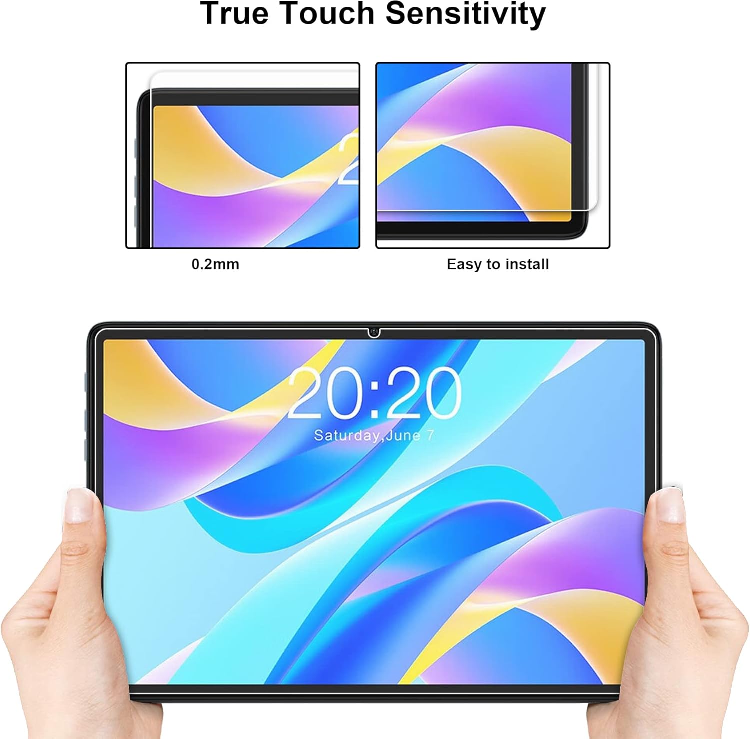 Teclast M40 Plus – Protector de pantalla de vidrio templado de 11.6 pulgadas, dureza 9H, resistente a los arañazos, sin burbujas, protector de