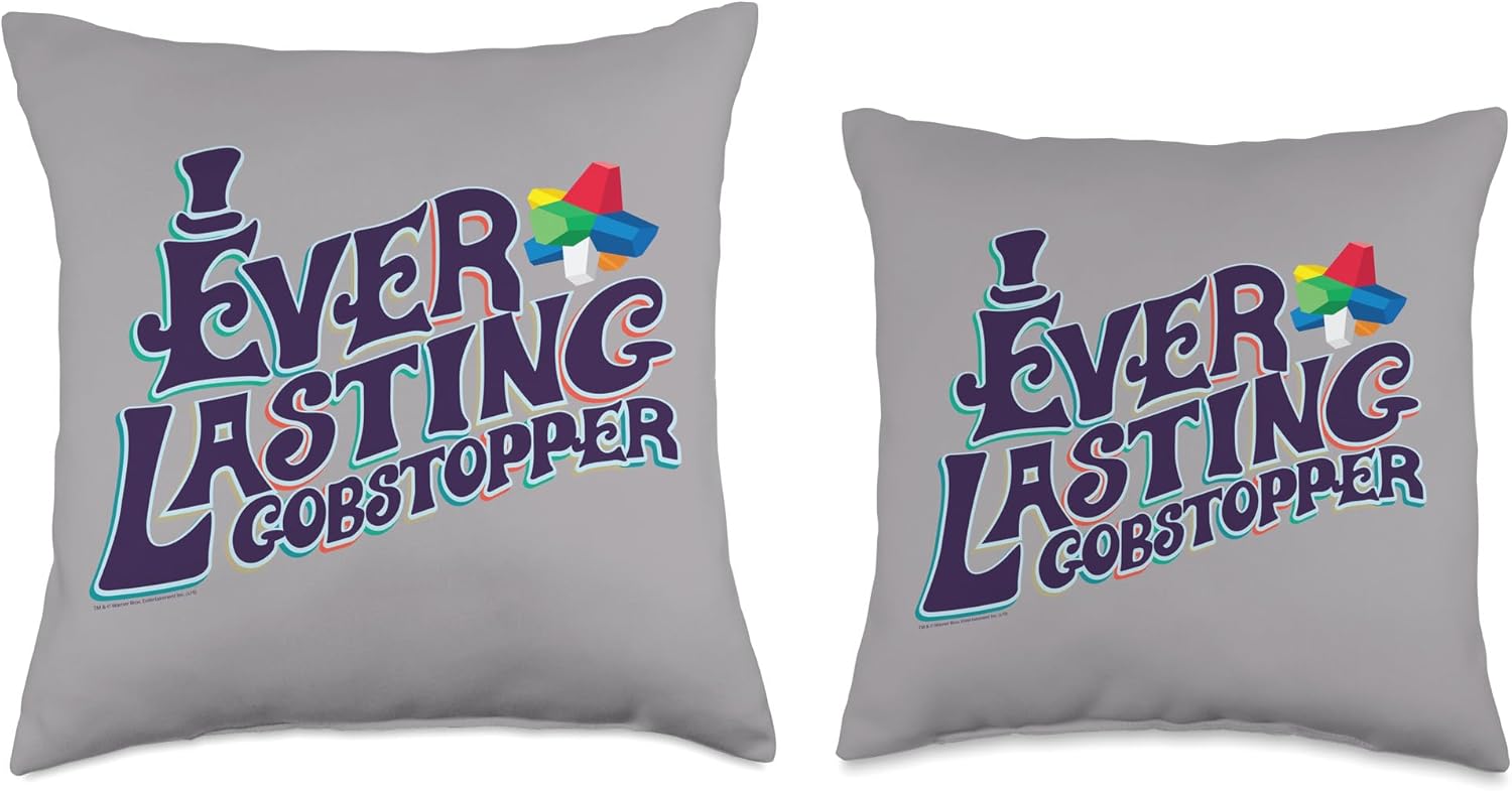 Willy Wonka Chocolate Factory Everlasting Gobstopper – Almohada (18.0 x 18.0in), multicolor