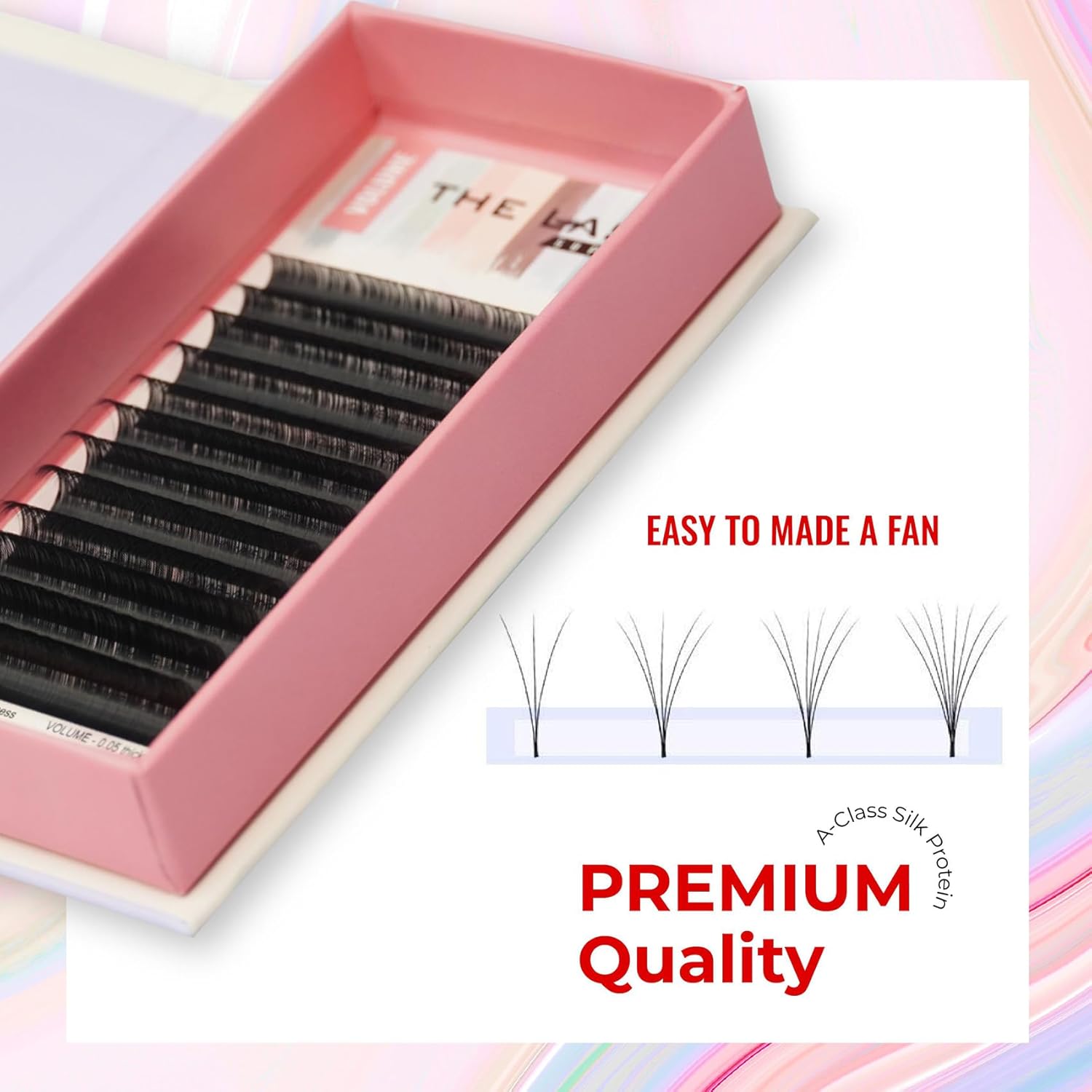 THE LASH SUPPLY PREMIUM – Extensión de pestañas de volumen 0.03, 0.05, 0.07 de grosor – longitud de mezcla CCCD y 0.354-0.787 in, extensiones de