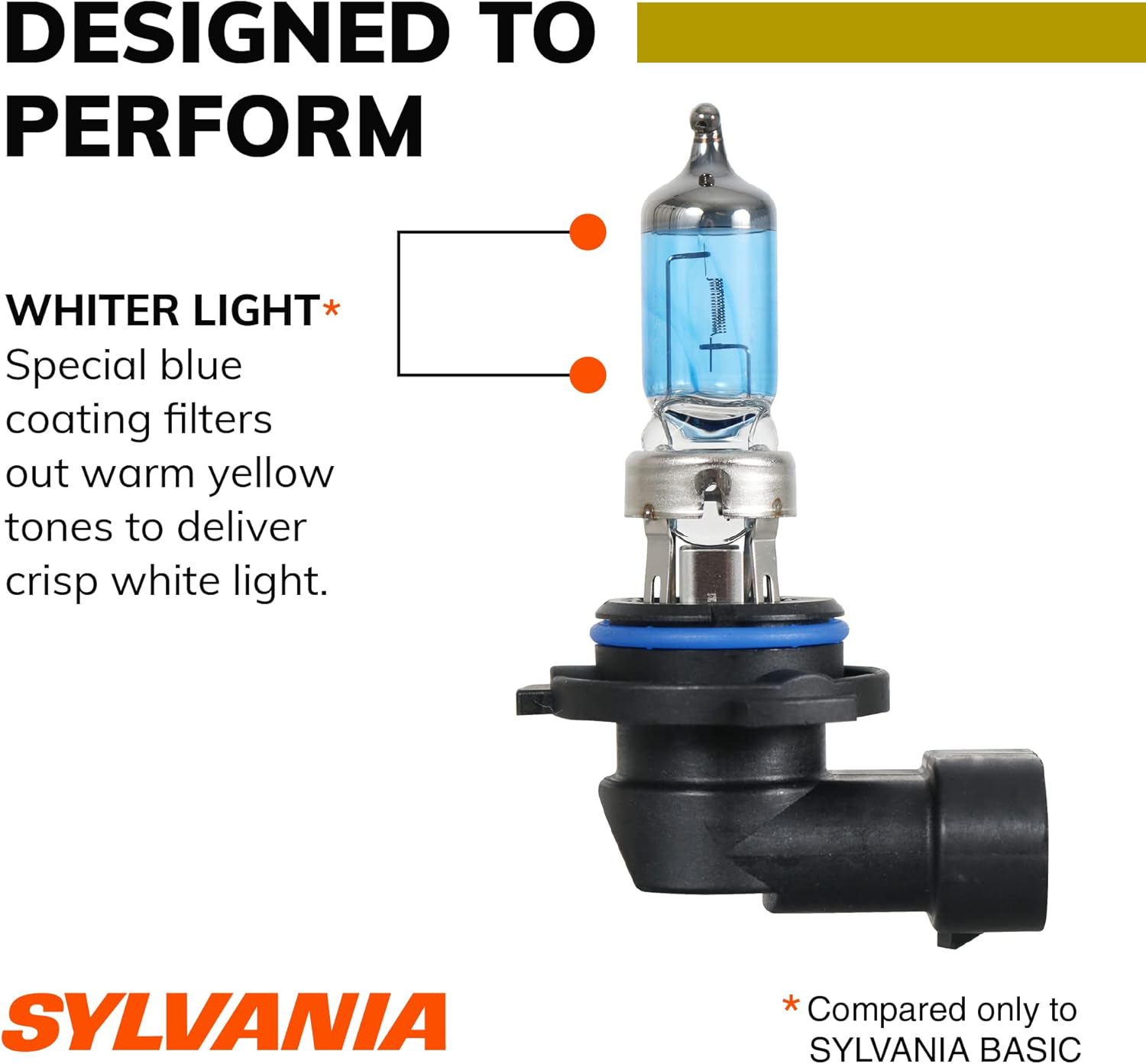 SYLVANIA – 9006 (HB4) SilverStar zXe Gold – Bombilla halógena de alto rendimiento para faros delanteros – Faro y luz antiniebla, salida de luz